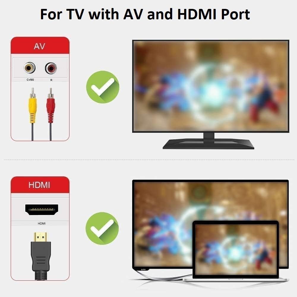 Retro Game Console with 600 Video Games,Classic Mini Game System with Wired Controller,HDMI and AV Output Plug and Play,Retro Toys Gifts Choice for Children and Adults. (White) 3