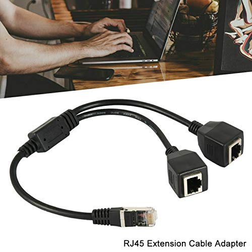 RJ45 Network Splitter Adapter Cable,RJ45 1 Male to 2 Female RJ45 Splitter LAN Ethernet Network Extension Cable Adapter Suitable for Super Cat5,Cat5e,Cat6,Cat7 LAN Ethernet Socket Adapter Connector 3