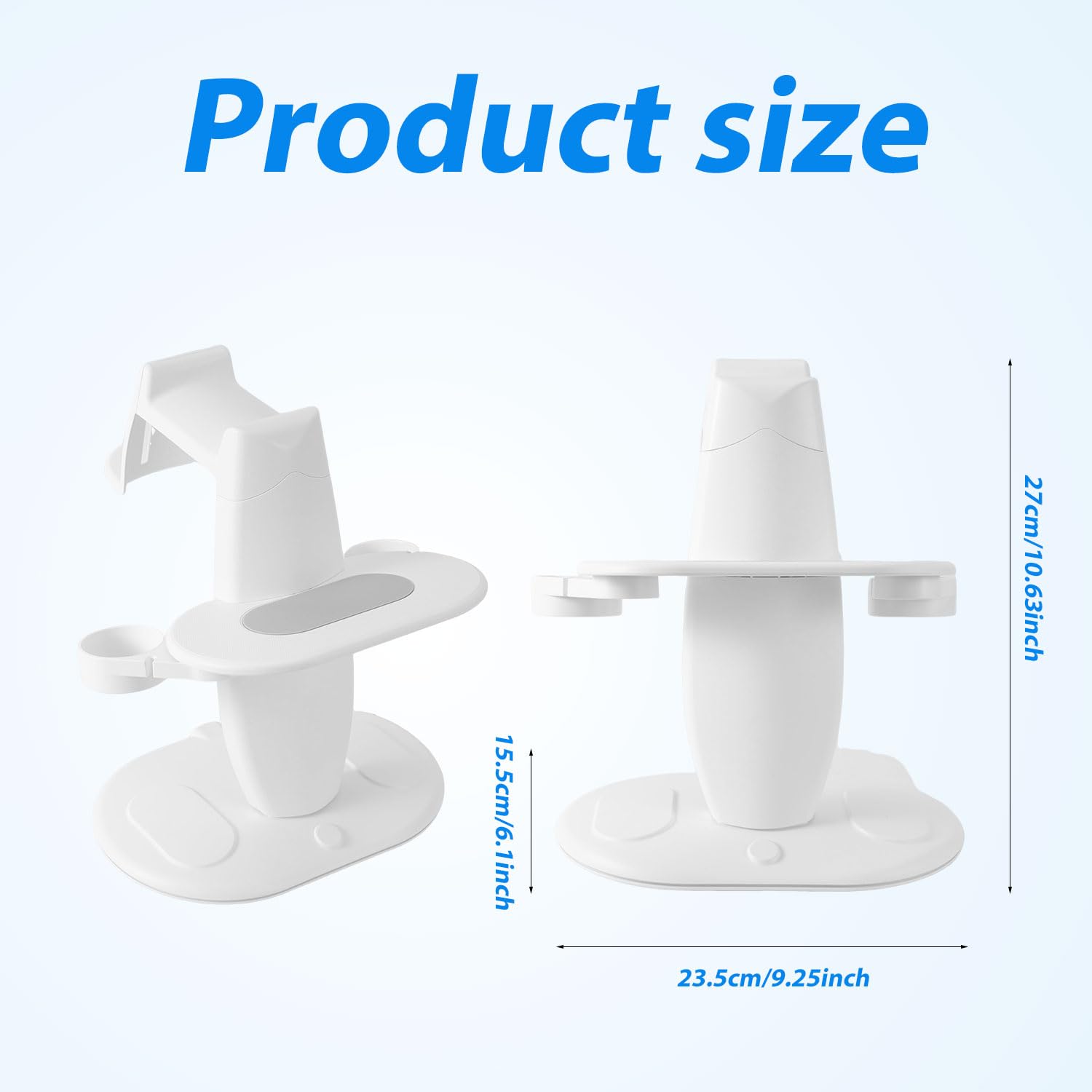 VR Stand Compatible with Meta Quest, VR Headset Holder Gaming Headsets Organizer Vertical Charging Dock VR Accessories Storage Rack for Meta Quest 3S Quest 3 Quest 2 (White) 3