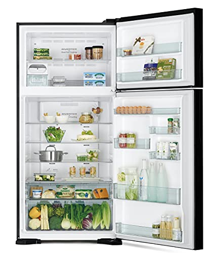 Hitachi 601 L 2 Star Frost Free Inverter Double Door Refrigerator (R-VG660PND7, Glass Grey) 5