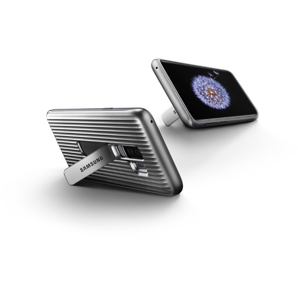 Samsung Official OEM Galaxy S9+ Military Protective Standing Cover (Silver) 3