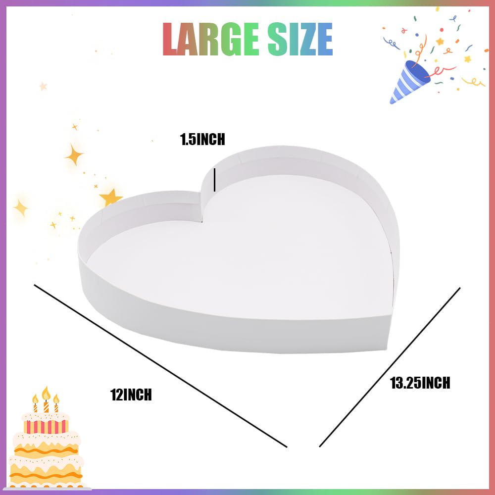ZIJRXQ 12inch Cardboard Heart Fillable Shaped Gift Decorative Box for Charcuterie (HEART) 5