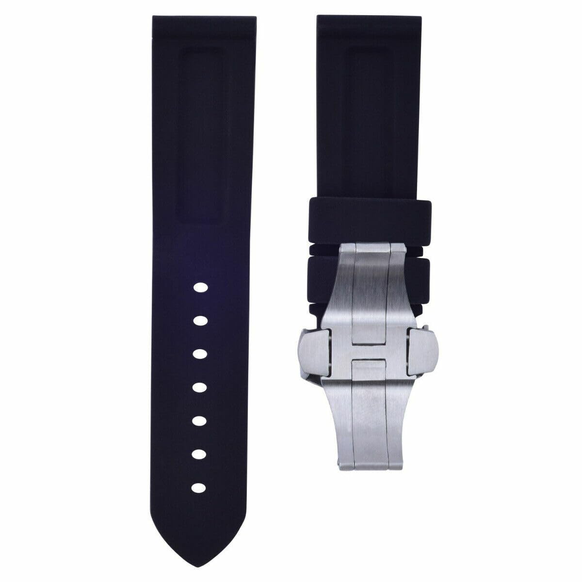 Ewatchparts 22mm - 24mm Rubber Diver Watch Band Strap Compatible With Panerai GMT Marina Luminor Radiomir 3