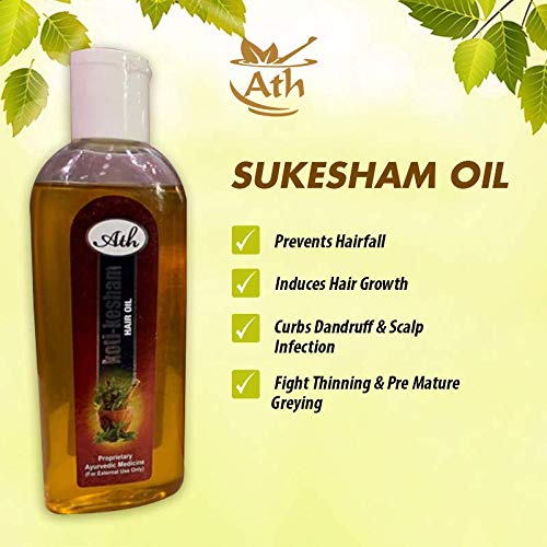 Ath Su-kesham Hair Care Kit, Organic (Hair Oil + Shampoo + Capsules + Tablets + Lepa), Ayurvedic Hair Care Range For Healthy & Soft Hair For Men & Women - Paraben-Free (1 Month Course) 4