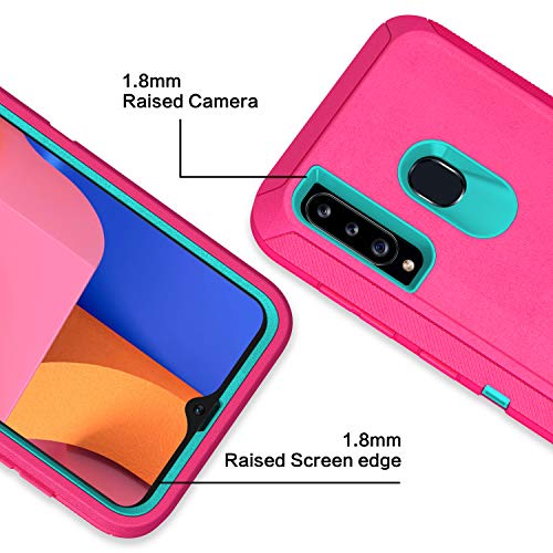 MXX Heavy Duty Case for Samsung Galaxy A20 / A30 Cases - (No Screen Protector) Drop Protection Tough Case for Galaxy A20 (Pink/Light Blue) 6