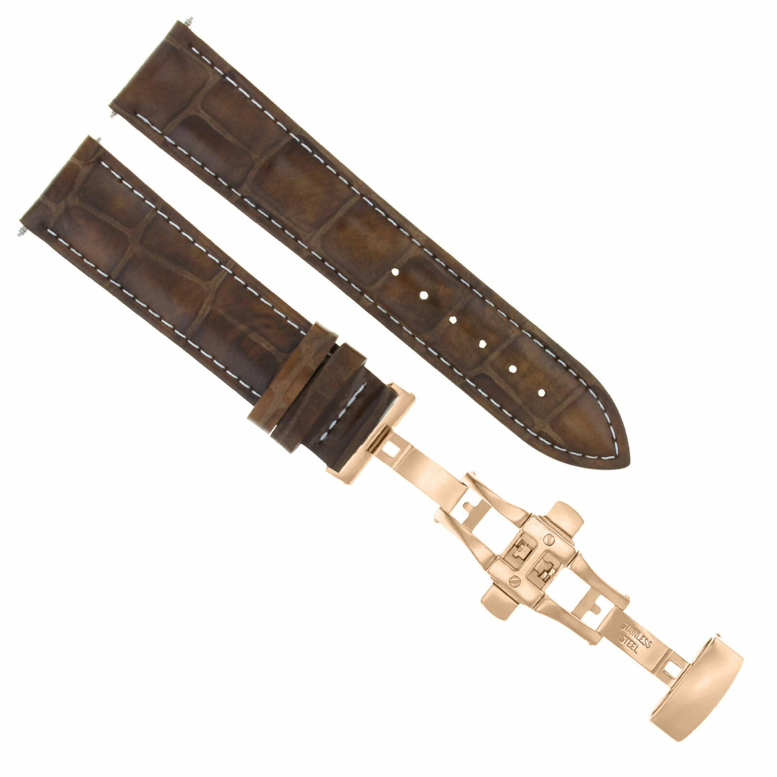 Ewatchparts 22-24mm Premium Leather Watch Band Strap Compatible With Pam 40 44mm Panerai GMT Watch 5