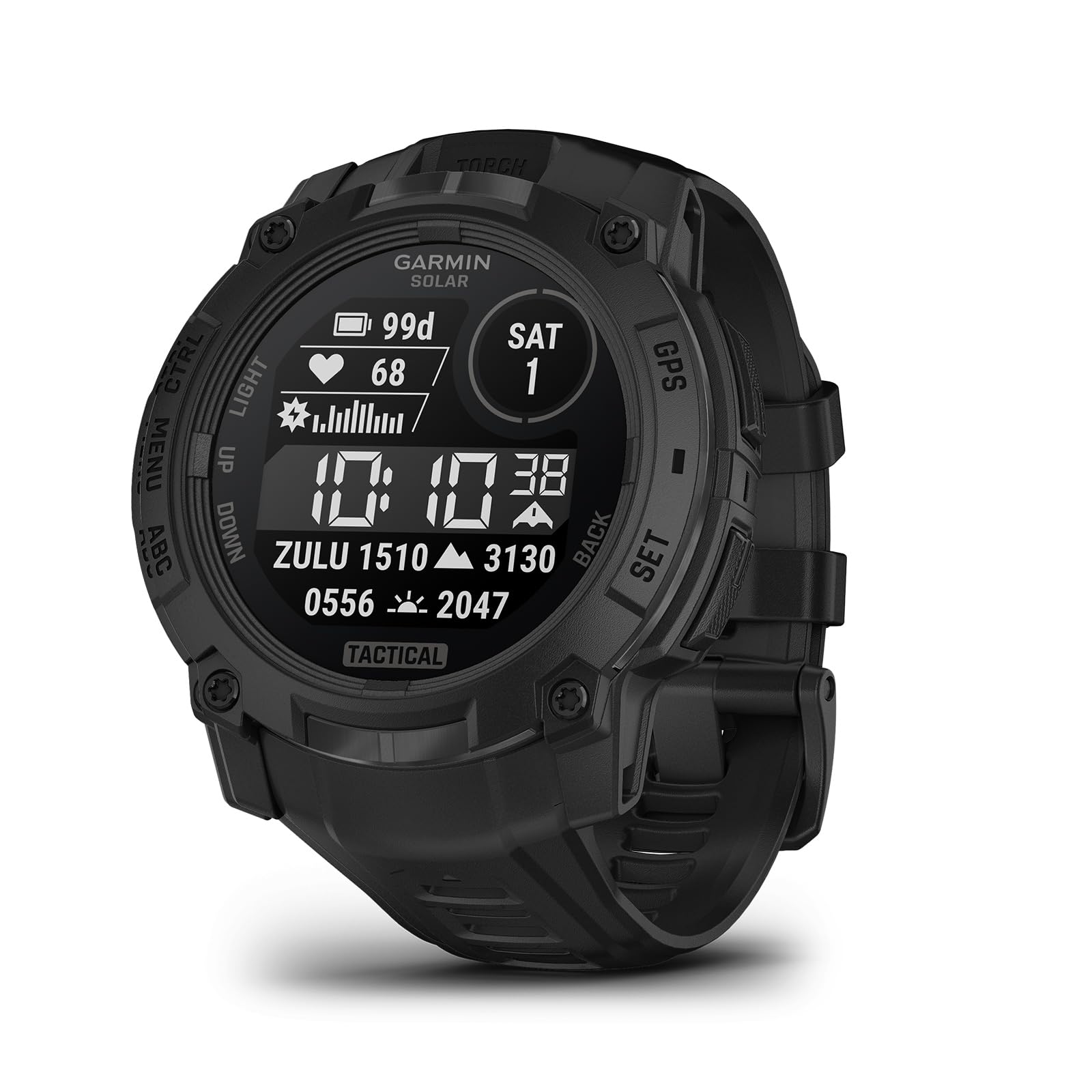 Garmin Instinct 3 Tactical Edition, Solar Charged 45mm Display, Outdoor Rugged GPS Smartwatch Bundle with USB Wall Charger + Microfiber Cleaning Cloth 3