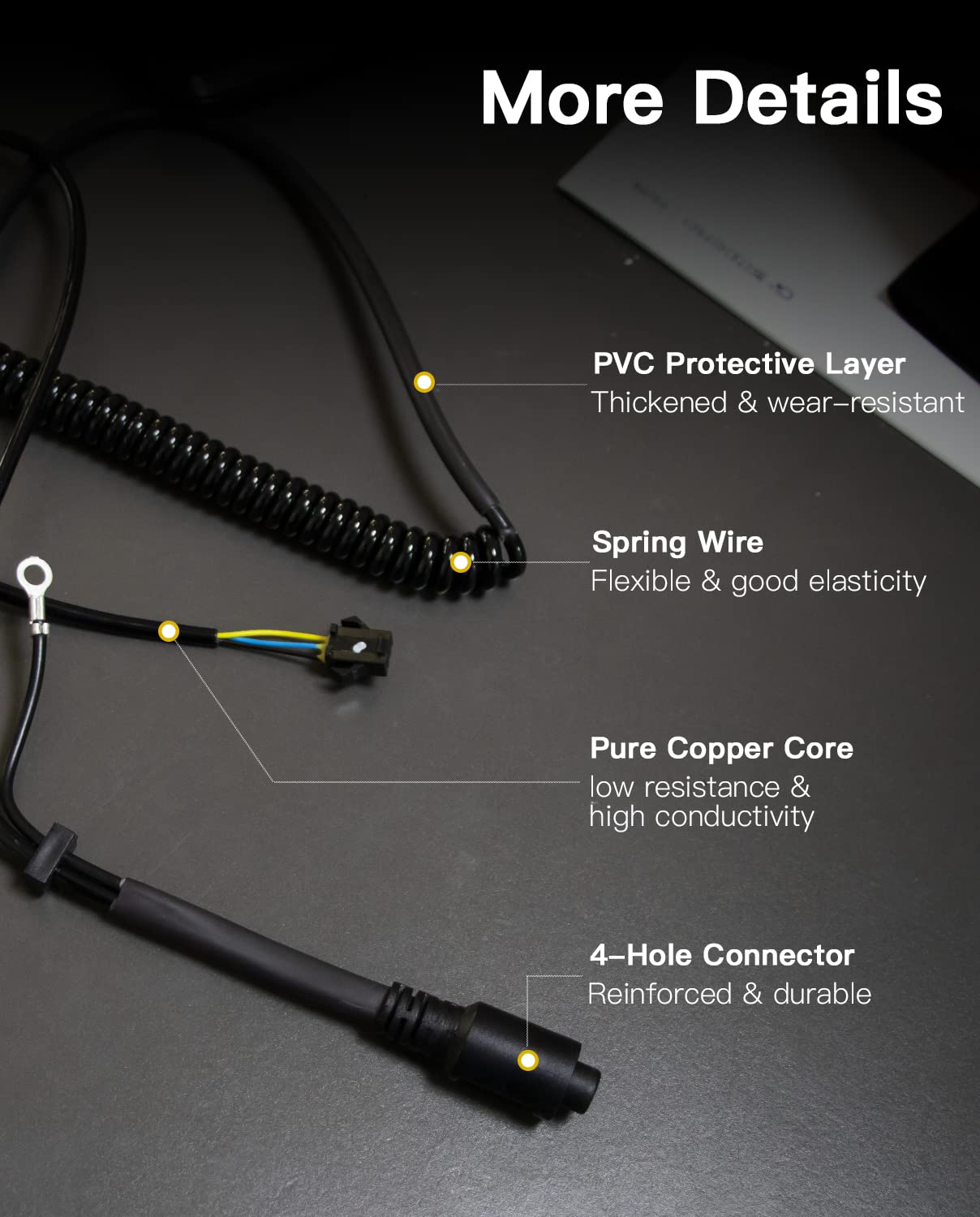 stio Frame Spring Wire Compatible with Ninebot by Segway Go Kart Kit Gokart PRO Refit Smart Scooter Replacements Frame Spring Line GoKart Original Accessories 4