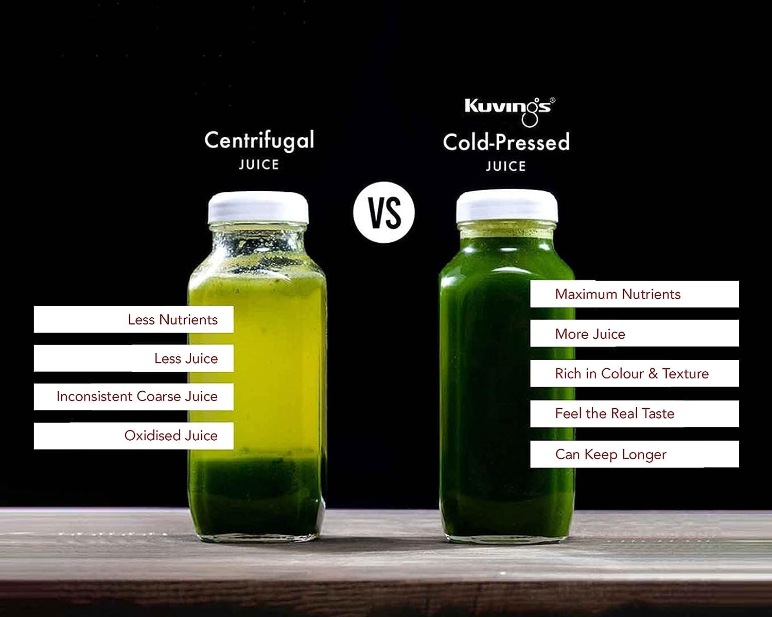 Kuvings B1700 Phantom Black Professional Cold Press Whole Slow Juicer, Patented JMCS Technology for 10% More Juice, Best Fruit & Vegetable Juicer machine for home, 240 watts 5