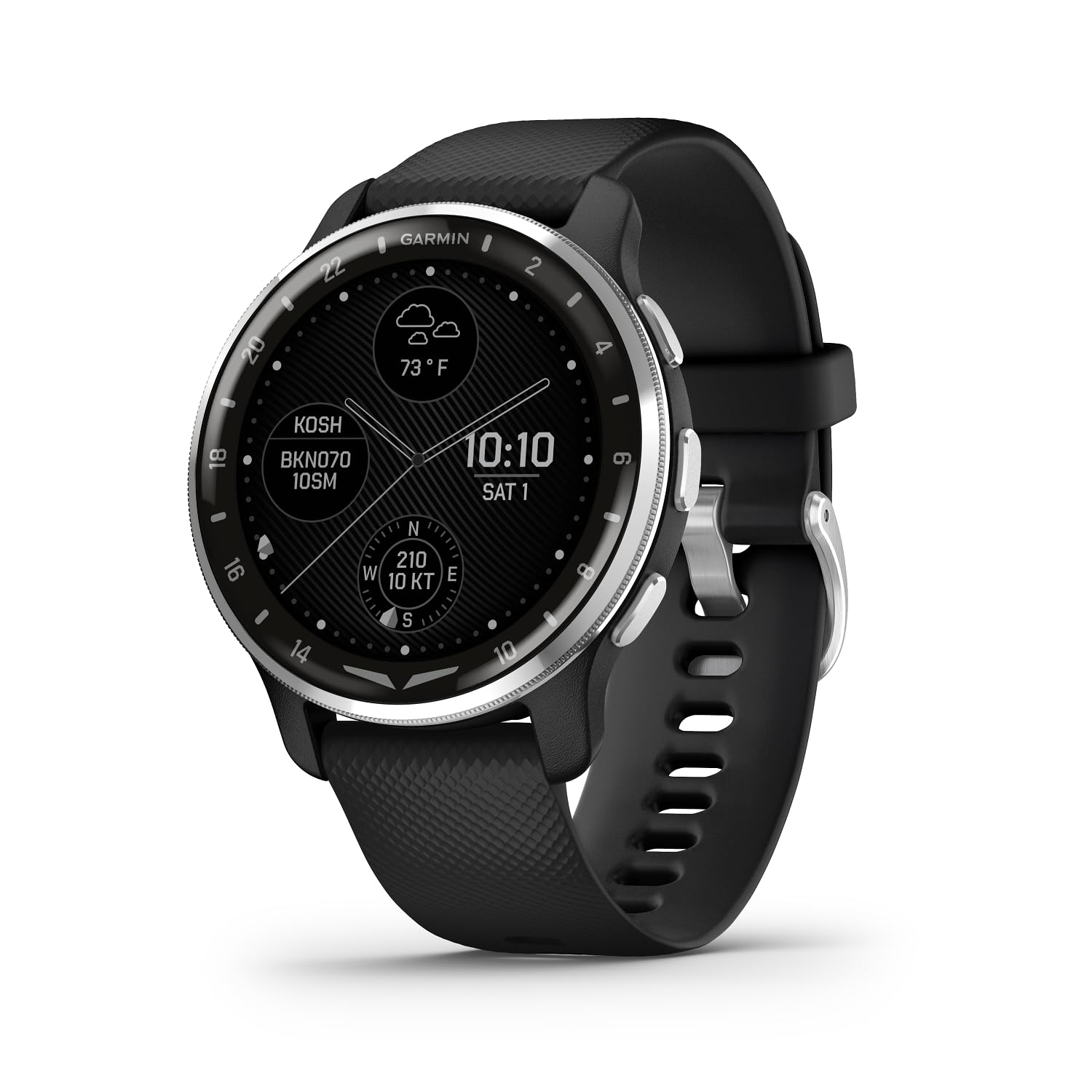 Garmin D2 Air X10 Aviator GPS Smartwatch with Call, Text, Health, Wellness and Aviation Weather Features (Black) + USB Wall Charger + Microfiber Cleaning Cloth + P-Bank + More 3