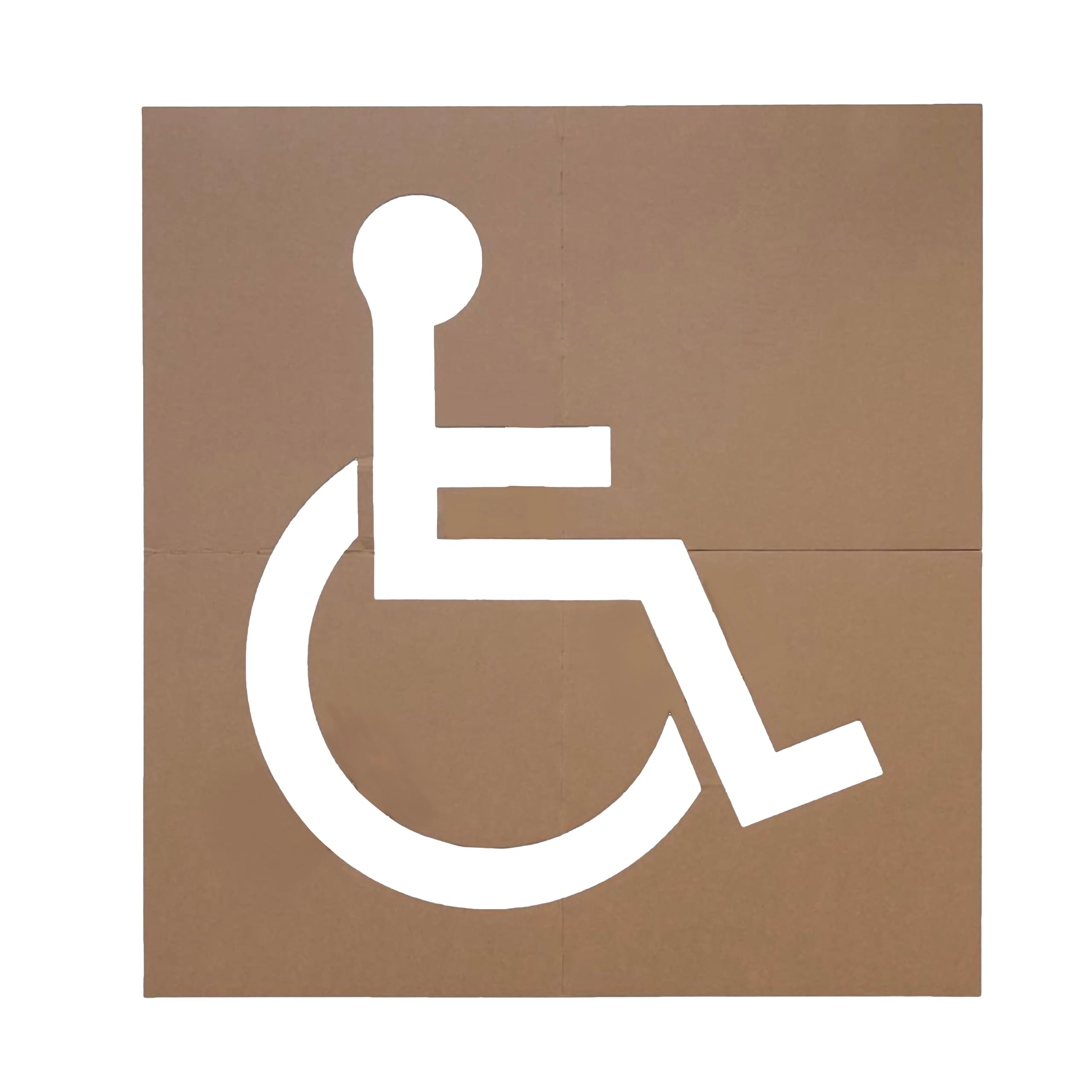 APS 24" Handicap Stencil Parking Lot | ADA Stencil ICON only Parking Lot Stencil | Handicap Parking Stencil Parking Lot and Garage | Pavement Stencils All Surfaces | Made in USA w/Recycled Cardboard