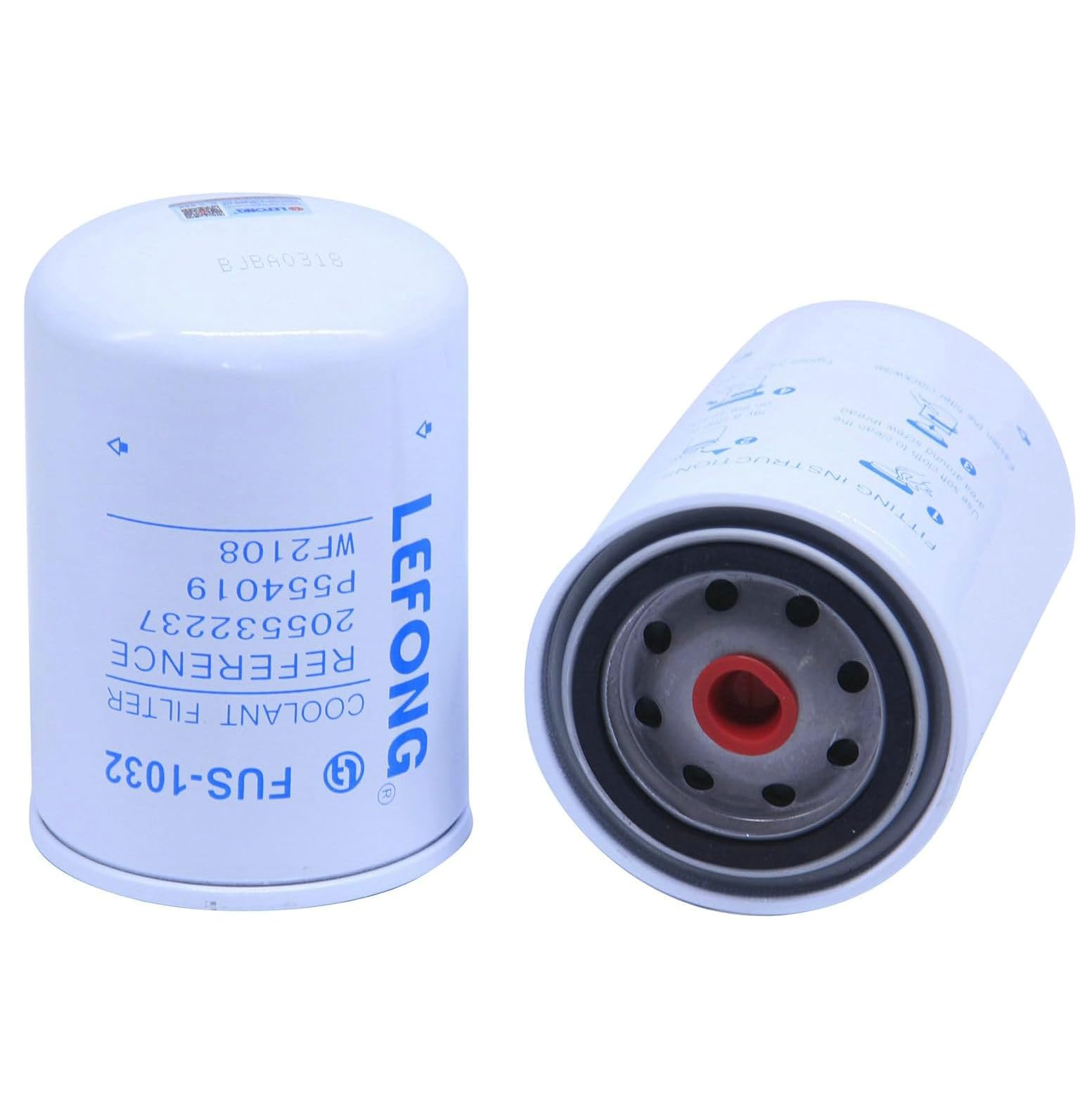 LEFONG FUS-1032 Water Coolant Filter Replaces 20532237, 21192875, P554019, WF2108, WF2096, 24196, WA940/9, LFW5141, BW5141, P552096 Compatible with Volvo Trucks/Excavator EC280 EC340 EC450 (Pack of 1) 1