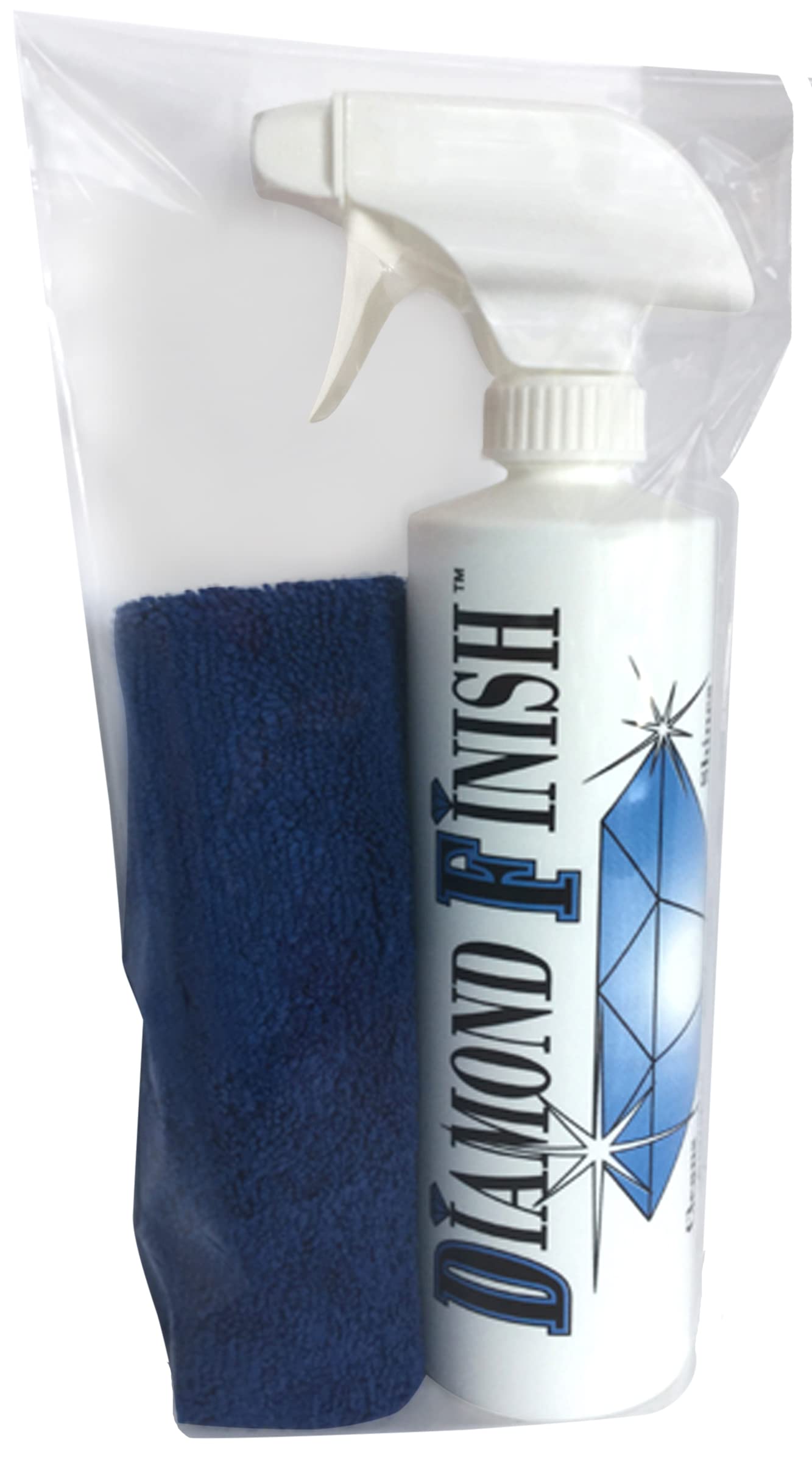 Diamond Finish 16oz Cleaner Polish Protector Multi Surface for Vehicle & Home Cleans, Seals & Repels Fingerprints, Dust, Dirt, Water Spots, Grease, Oil, While it Shines 1