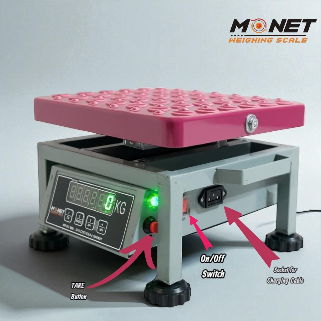 50Kg Portable Smart and Stylish; Mild Steel ; 10 * 10 Inches with 2 days Battery Backup 5