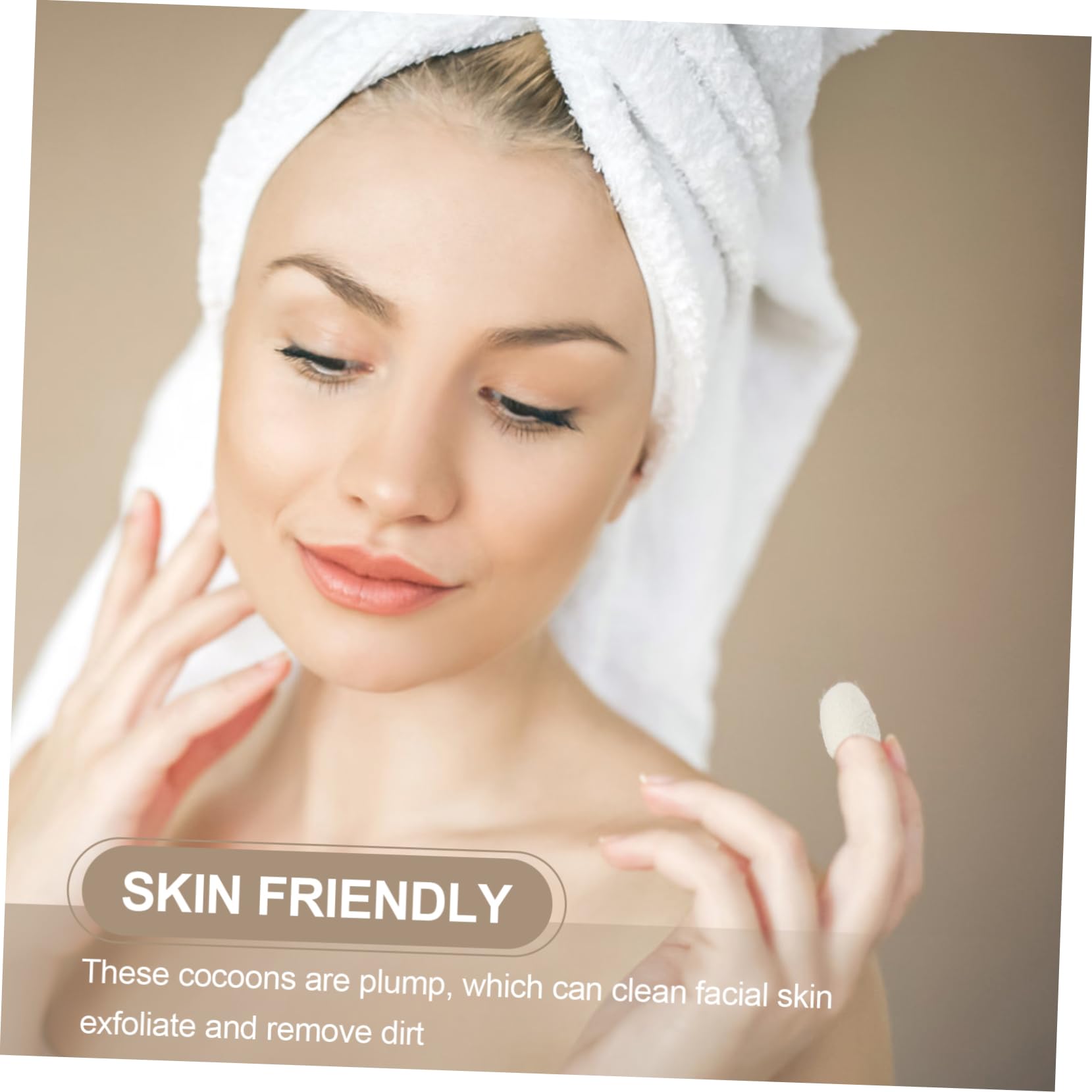 Generic 100pcs Silkworm Silk Exfoliator Exfoliatir Exfoliating Wipes Remover Face Steamer Oil Cleansers for Face Cotton Face Pads Face Skincare Worms Green Tea Deep Cleanse White 6