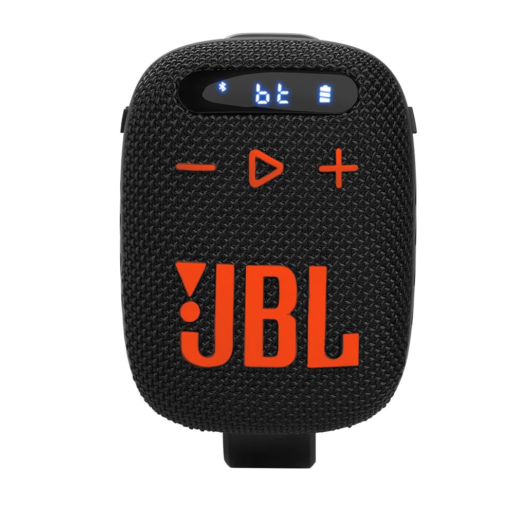 JBL Wind 3 FM Bluetooth Handlebar Speaker (Black/Orange) 1