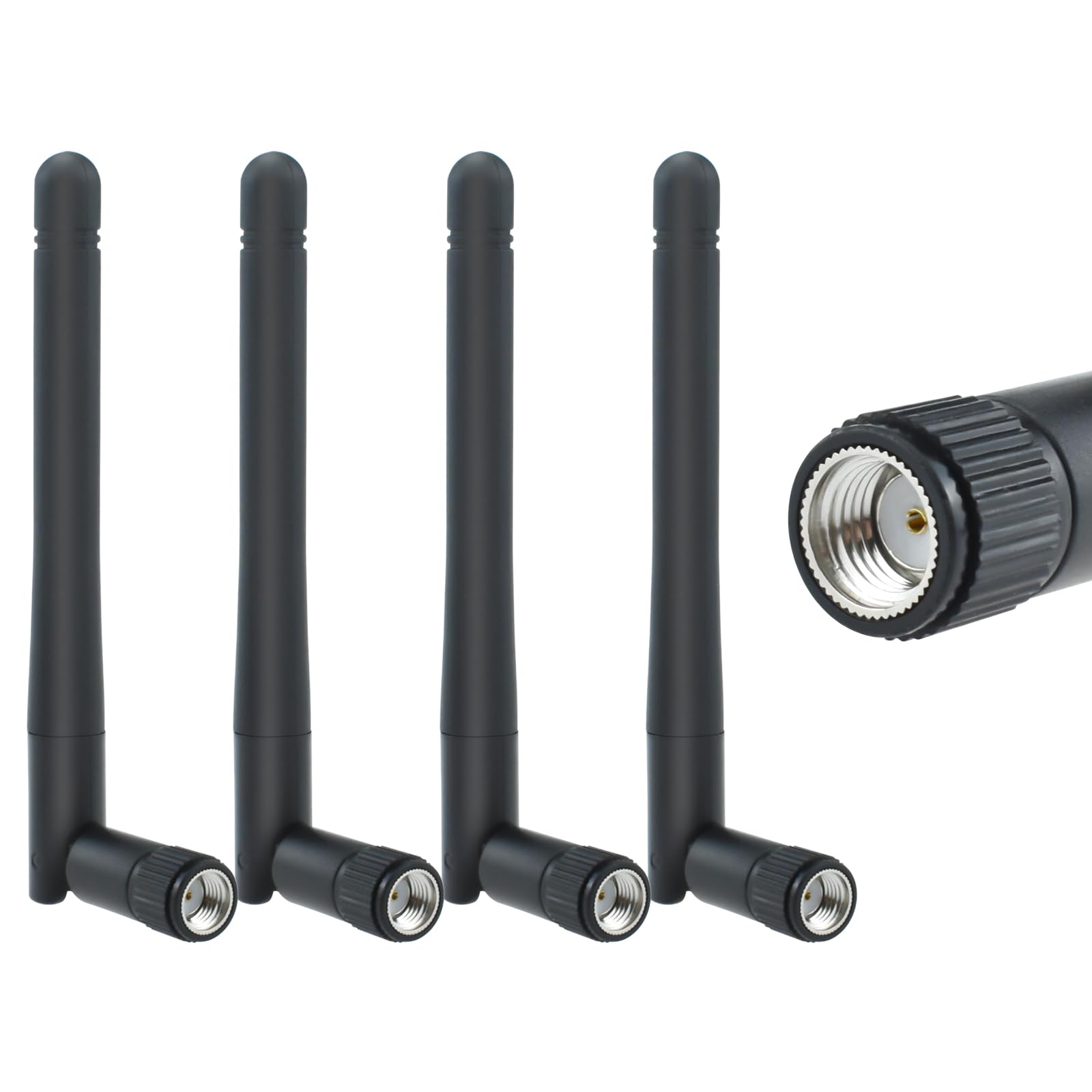 ZDRU 2.4GHz / 5.8GHz Dual Band WiFi Antenna, 3dBi MIMO RP-SMA Male Antenna for WiFi Router Wireless Network Card USB Adapter Security IP Camera Video Surveillance Monitor (4 Pack) 1