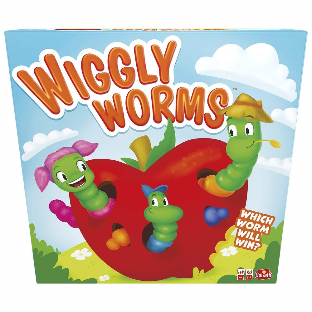 Goliath Games 919207.006 Wiggly Worms Kids Games | for Ages 4+ | for 2-4 Players, Multi 2
