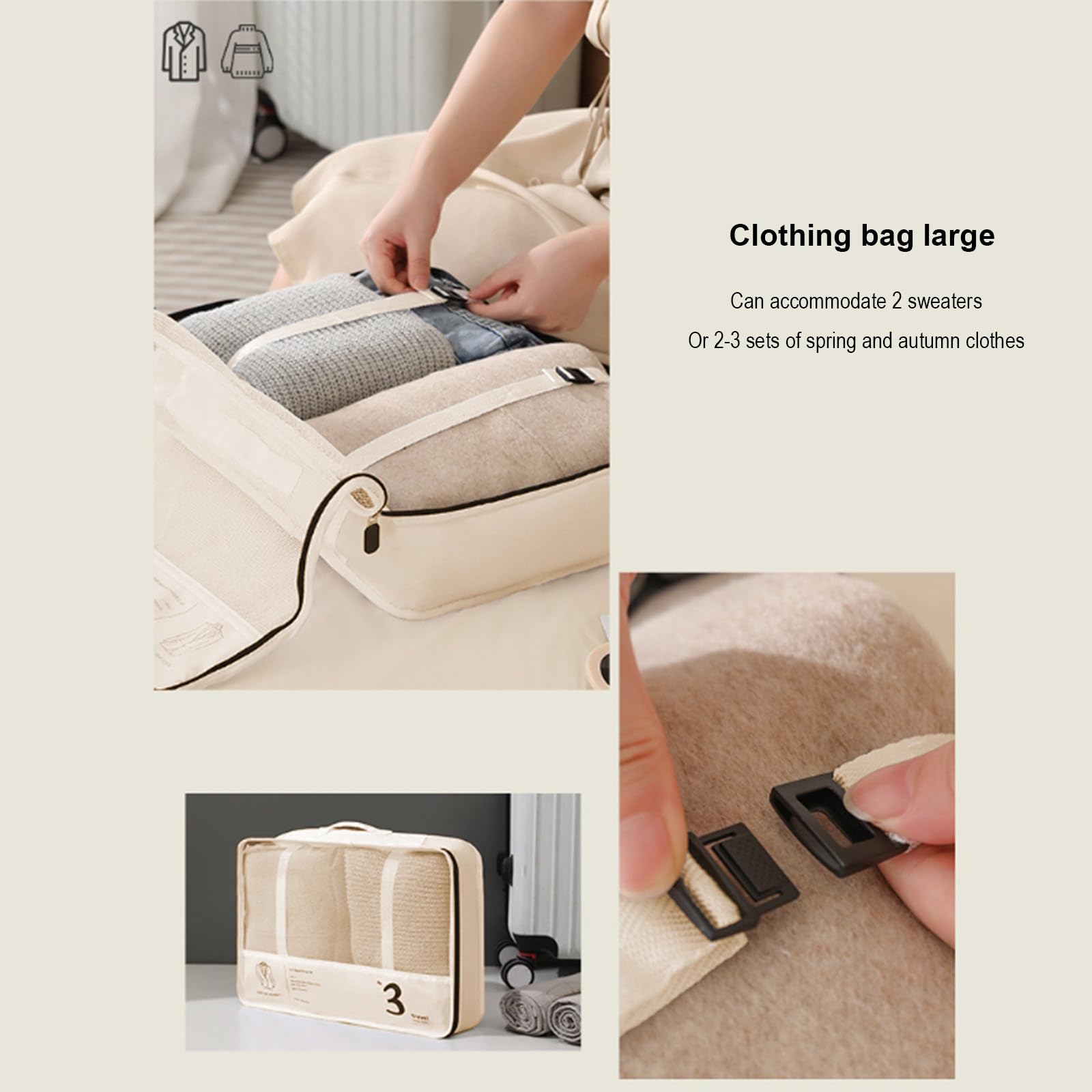 7pc Travel Organizer Bag Set Clothes Shoes Storage Bag Suitcase Classification Storage Bag Packing Cubes for Travel Luggage Packing Organizers 6