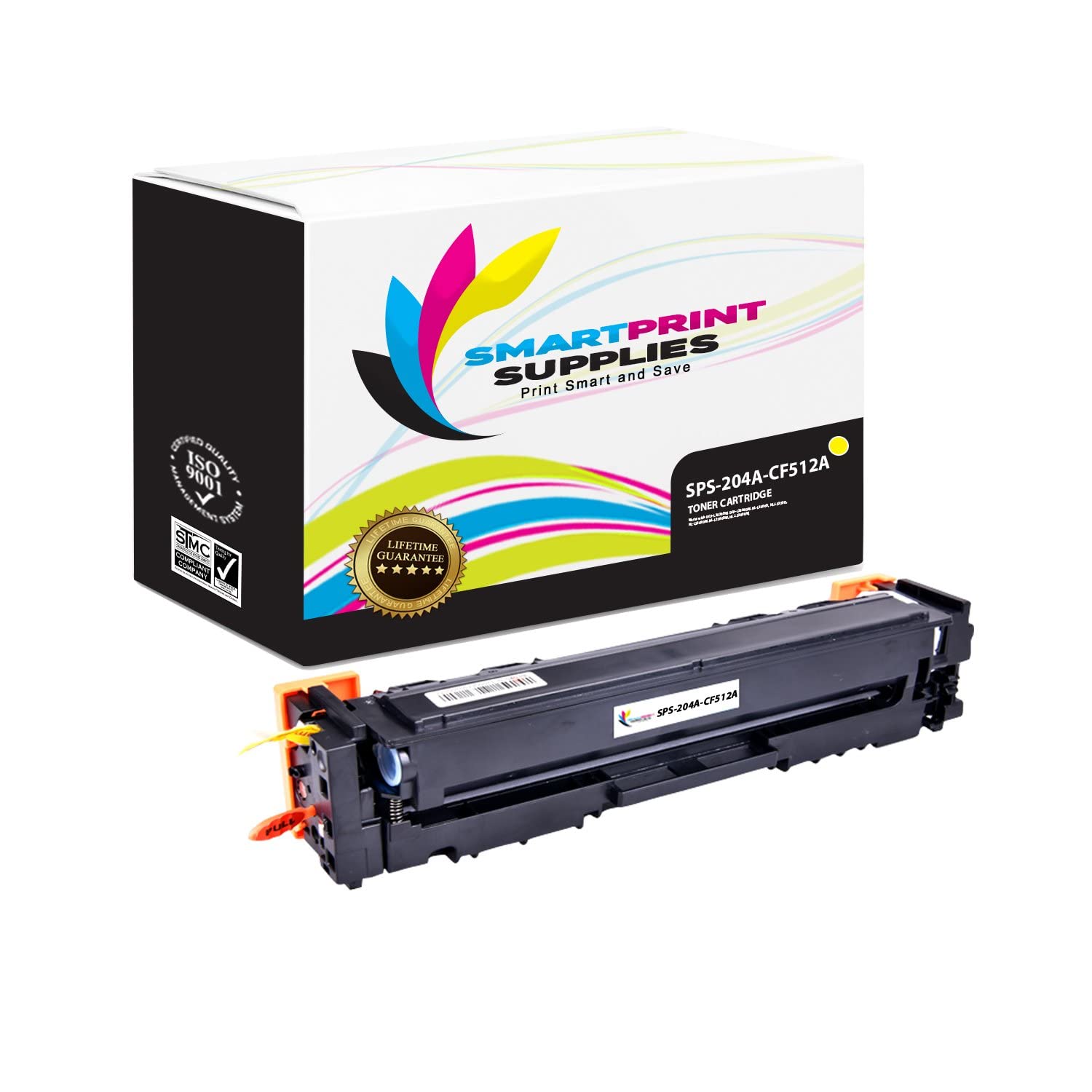Smart Print Supplies Compatible 204A CF512A Yellow Toner Cartridge Replacement for HP Color Laserjet Pro MFP M181fw M180nw M154nw Printers (900 Pages) 1