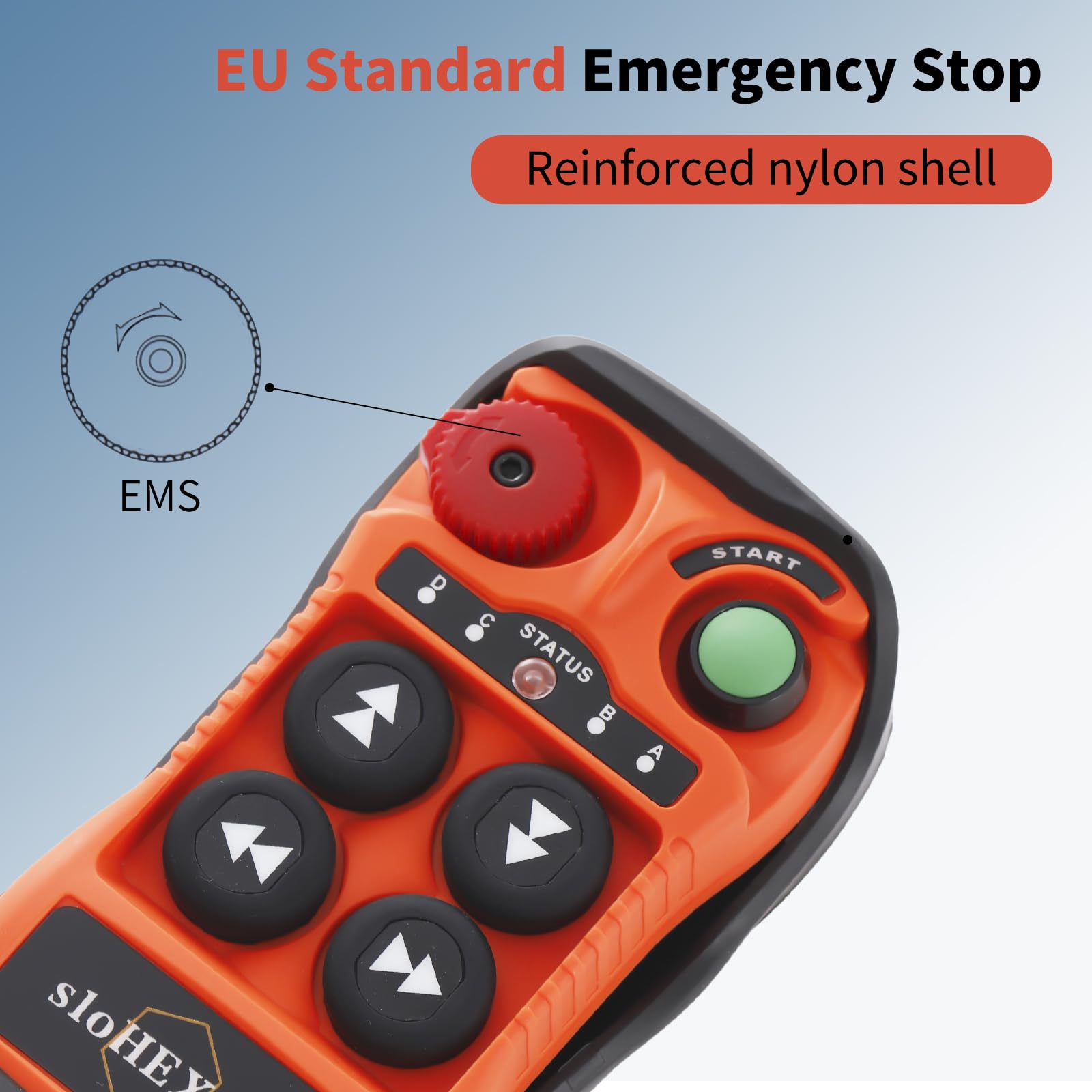 4 Button Wireless Crane Remote Control 12V 24V Radio Dule Transmitters and Receiver for Electric Chain Hoist Lift Winch Overhead Crane Remote Controller 6