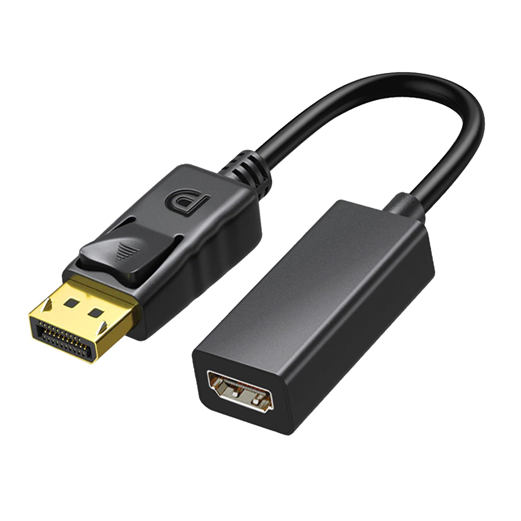 EasyULT DisplayPort to HDMI Adapter, 4K Resolution, Nylon Braided Non-Bidirectional DP to HDMI Ports Cable for TV, Thinkpad, HDTV, Monitor, Projectors, Laptops 1