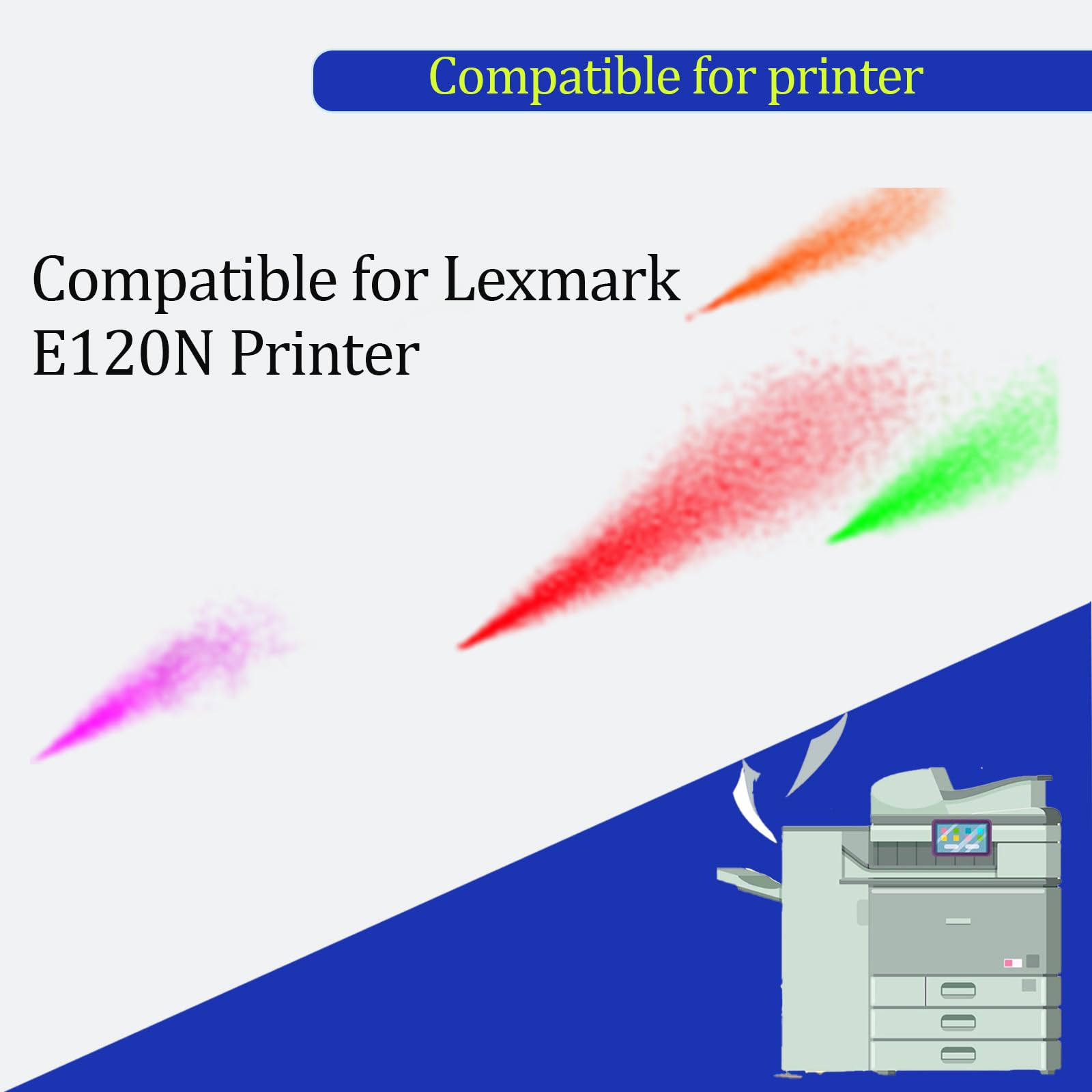 MUCQL E120 Toner Cartridge Compatible for Lexmark 12015SA, 12035SA, 12017SR E120N Printer, High Printing Page Count 2500 Pages.(Black) 3