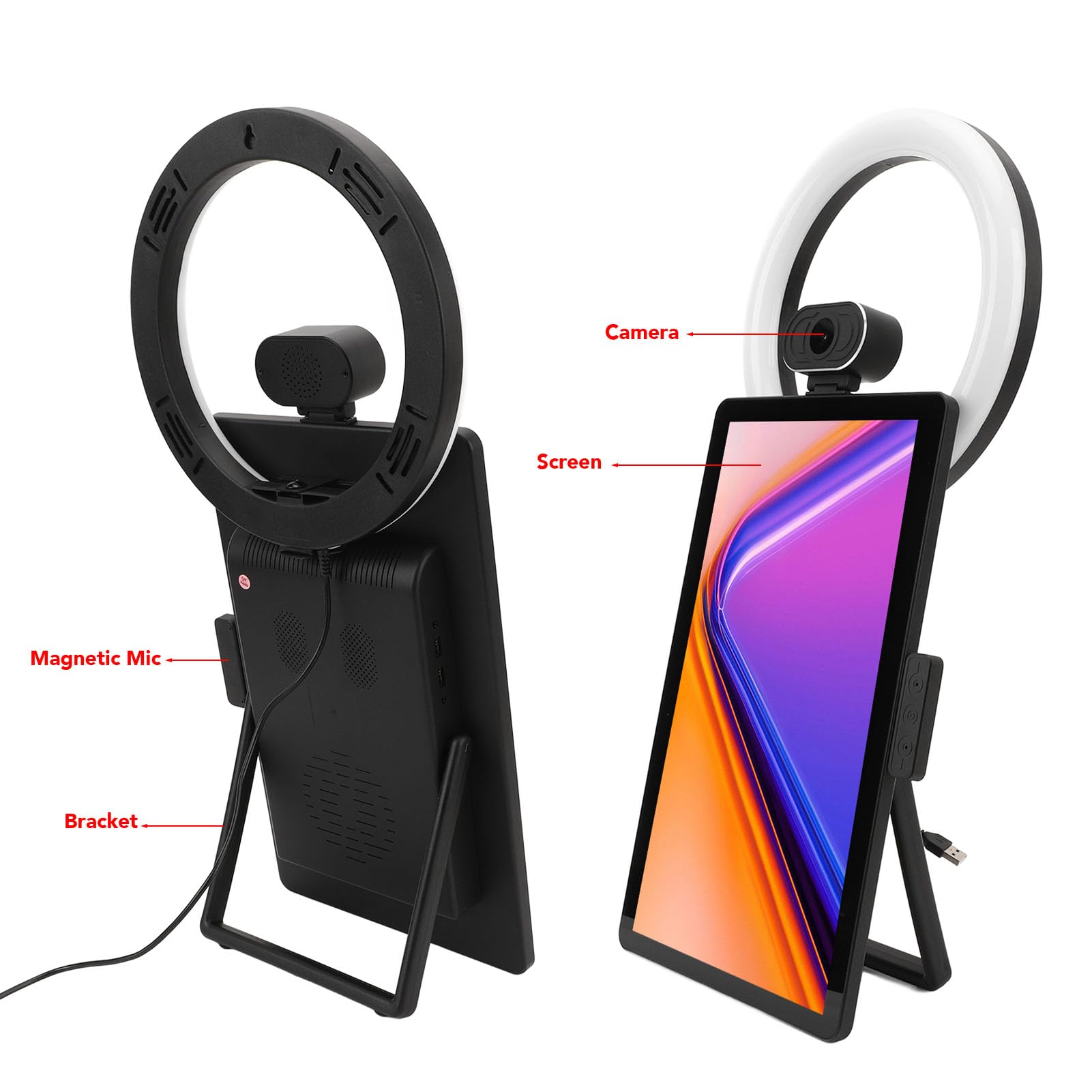 Dpofirs Live Broadcast Machine, 8GB 128GB Live Broadcast Interactive 50MP Camera with Microphone for Office (US Plug) 5