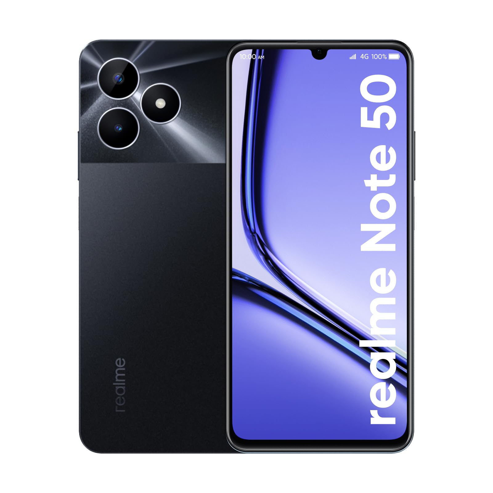 realme Note 50 Unlocked Dual-SIM Android Smart Phone, 6.74" LCD 90Hz Vivid Display, 3+64GB, 5000 mAh Battery, 13MP AI Camera, Midnight Black 1