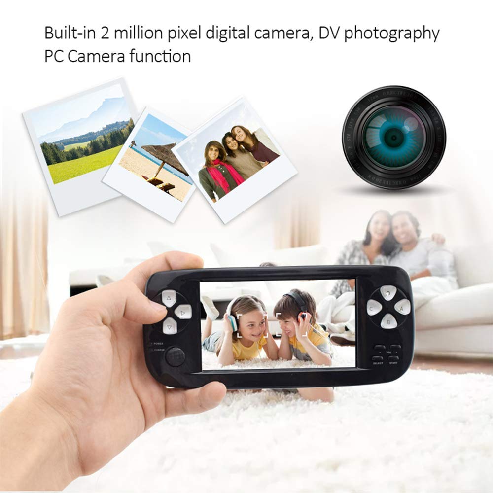 KIII Handheld Game Console , Retro Game Console 4.3 Inch 3000 Classic Games Portable Game Console Support TV Output - Black 5