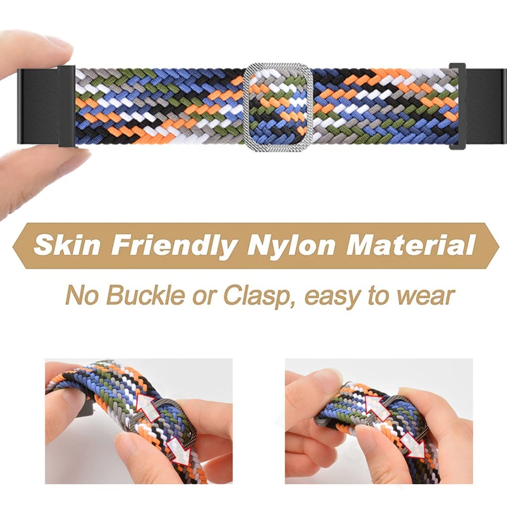 XIAOFEIGUN Nylon Woven Watch Strap 20mm, 22mm, Adjustable Breathable Soft Stretch Watch Strap,Unique Color Adjustable Elastic Soft Nylon Sport Band Replacement Strap (Color : Purple, Size : 20mm) 6