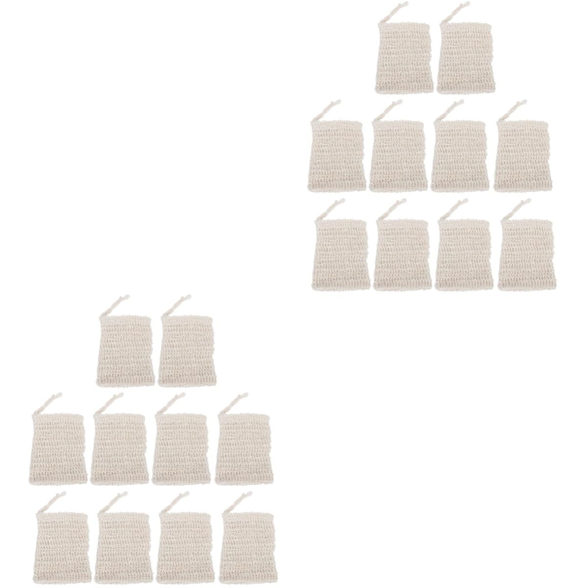 FRCOLOR 20 Pcs Soap Foaming Bag Dishwasher Hand Soap Dispenser Soap Maker Machine Soap Dish Travel Soap Tin Wipe Heater for Babies Exfoliating Loofah Pouch Soap Holder Soap Sock Co Ramie 1