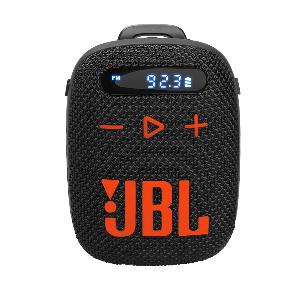 JBL Wind 3 FM Bluetooth Handlebar Speaker (Black/Orange) 3