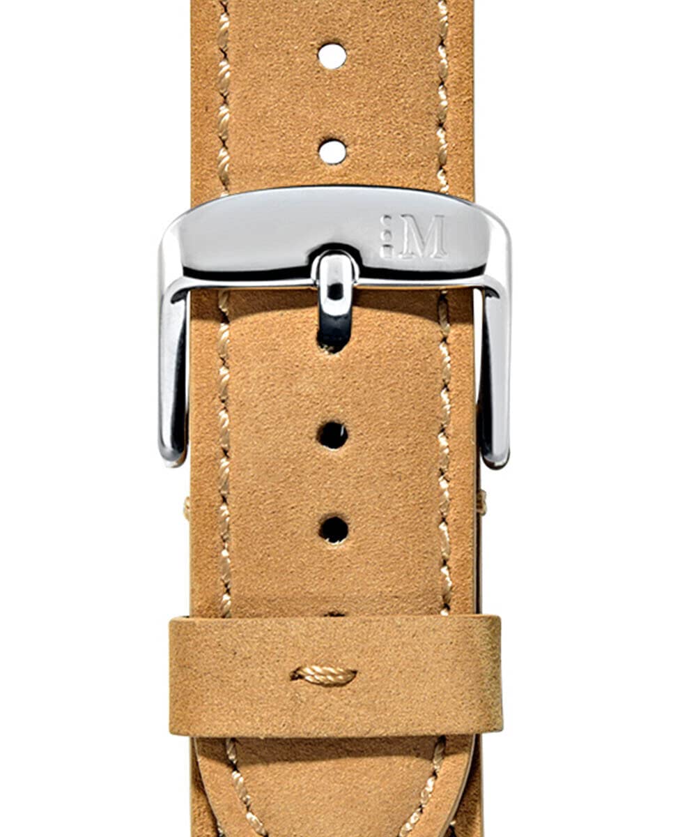 Morellato Bernini Genuine Nubuck Leather Watch Strap - Light Brown - 18mm - Chrome-Plated Stainless Steel Buckle - MANUFATTI Collection 4
