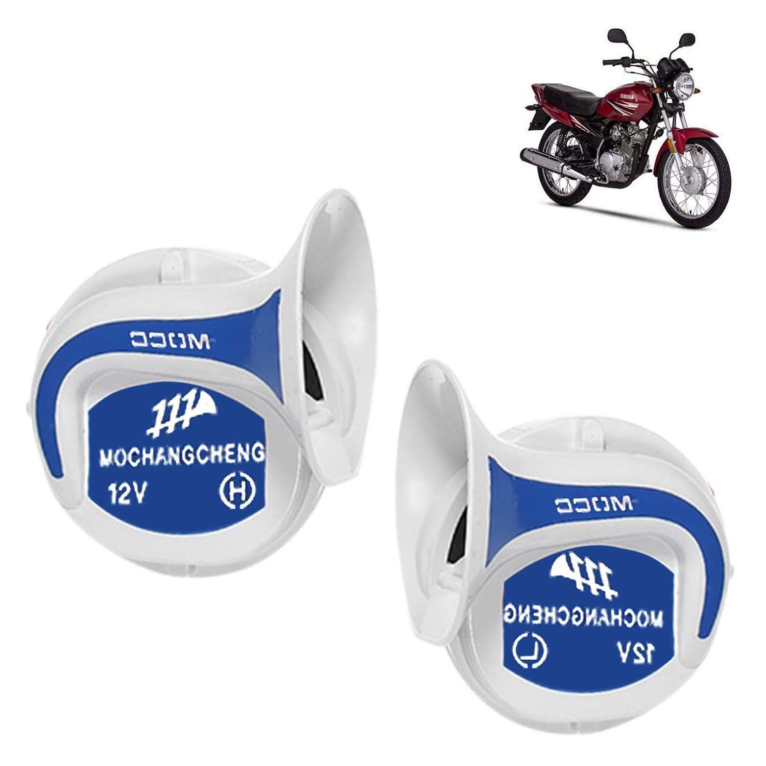 Motoway Mocc 18 in 1 Digital Tones Bike Magic Horn Set of 2 for TVS Apache RTR 160 3