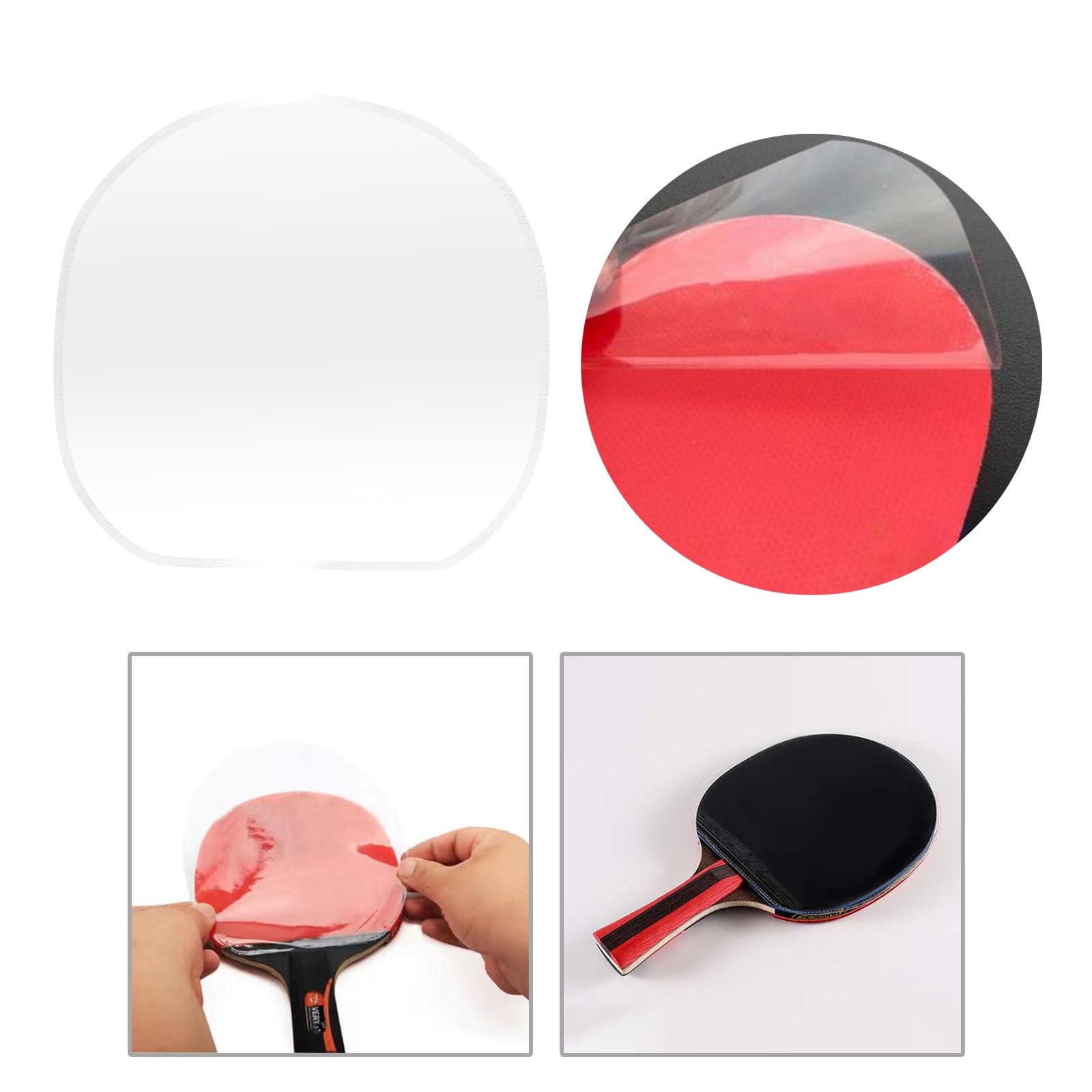 JUNNOTI Table Tennis Rackets Rubber Protections Film Pingpong Rackets Protective Film Stickier Transparent Maintenance 3