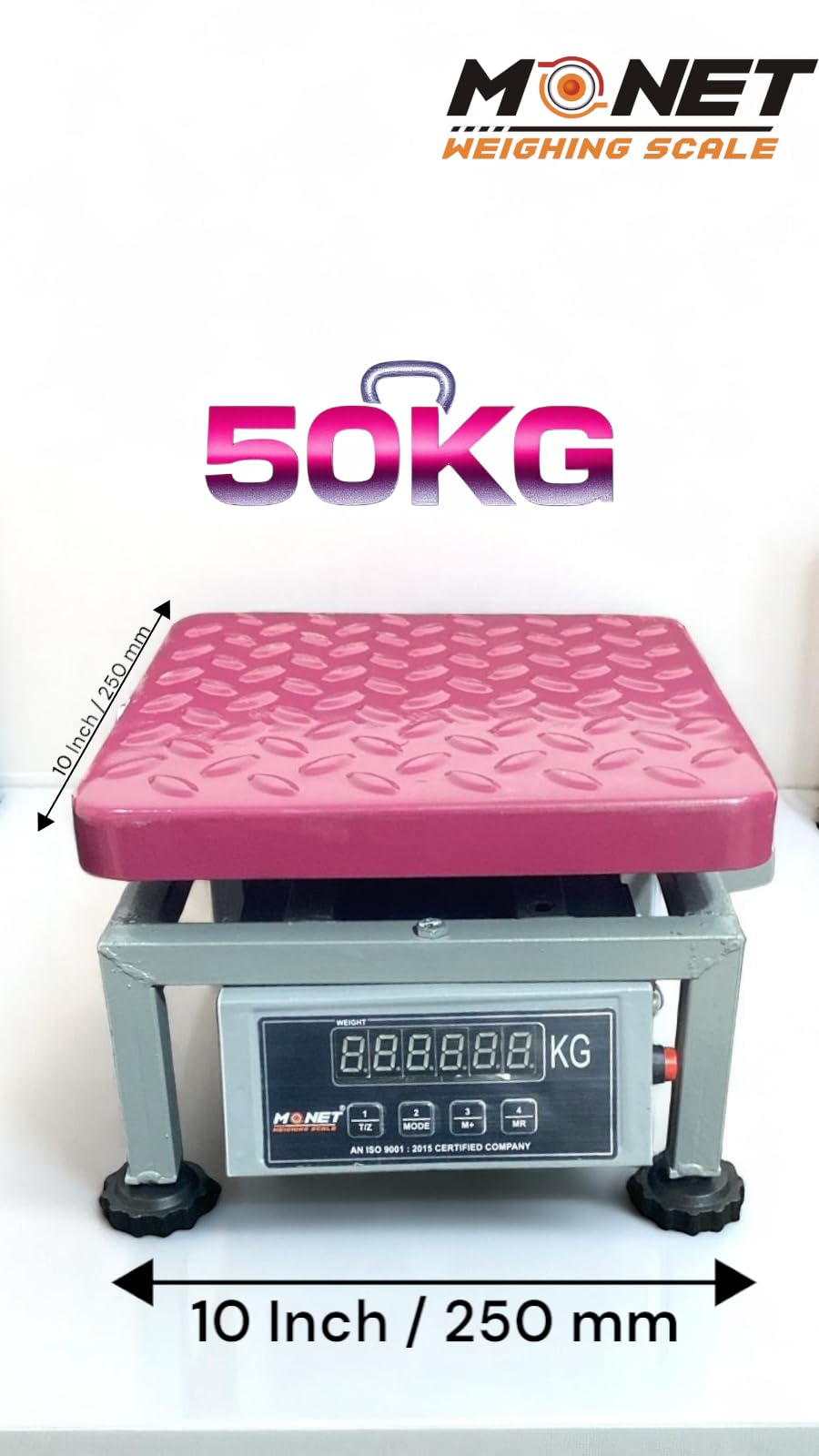 50Kg Portable Smart and Stylish; Mild Steel ; 10 * 10 Inches with 2 days Battery Backup 3