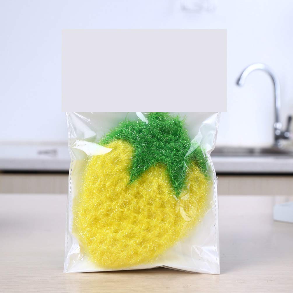 TOPBATHY 4pcs Dish Scrubber Strawberry Shaped Dish Rag Cloth Washcloth Duster Cloth Towel for Kitchen Washing Dishes Cleaning 5