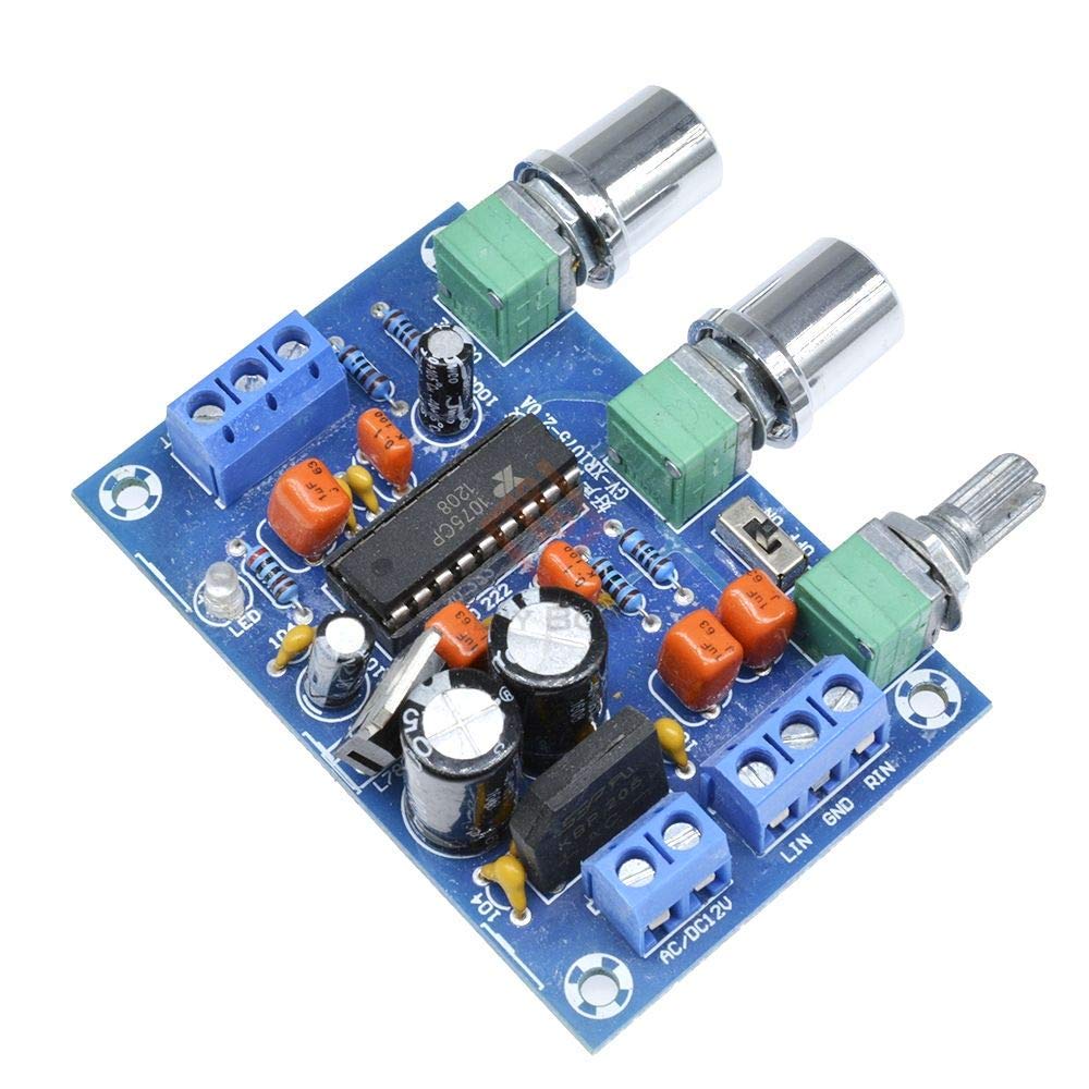 REES52 XR1075 12V Preamp BBE Sound Board Preamplifier BBE Sound Surround Effect Amplifier Preamp Audio Board Module 6