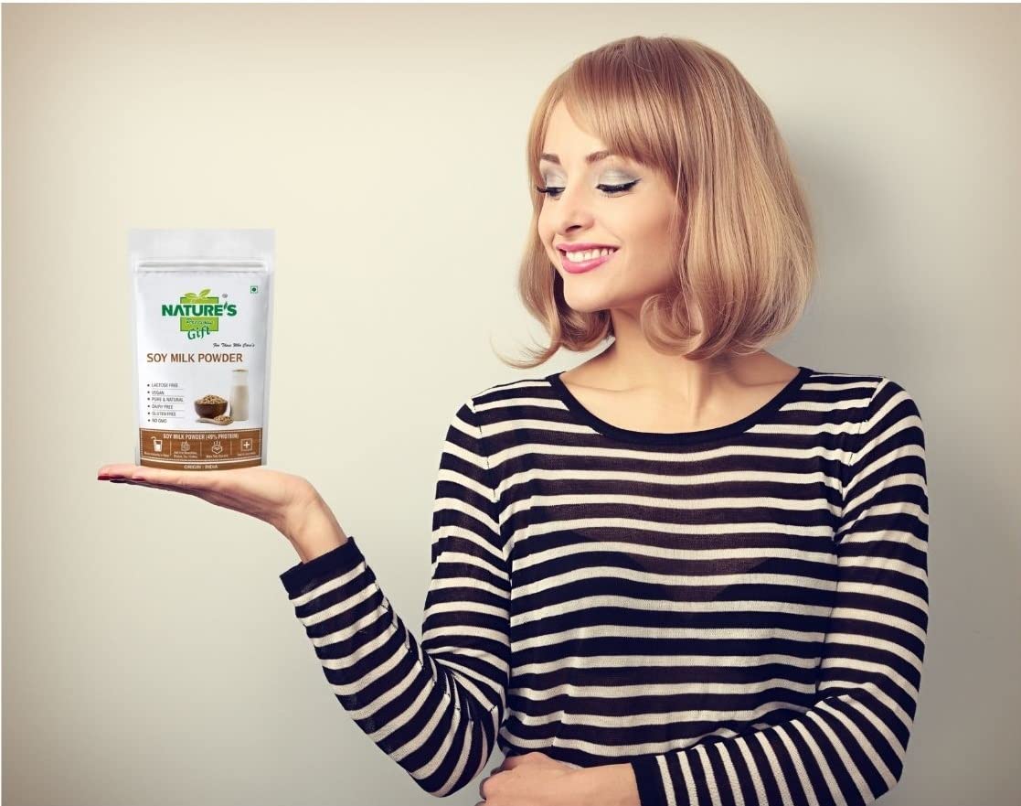 NATURE'S Precious Gift - Soy Milk Powder - Powdered Milk - [Vegan | Non-GMO | 49% Protein] - 1 KG 4