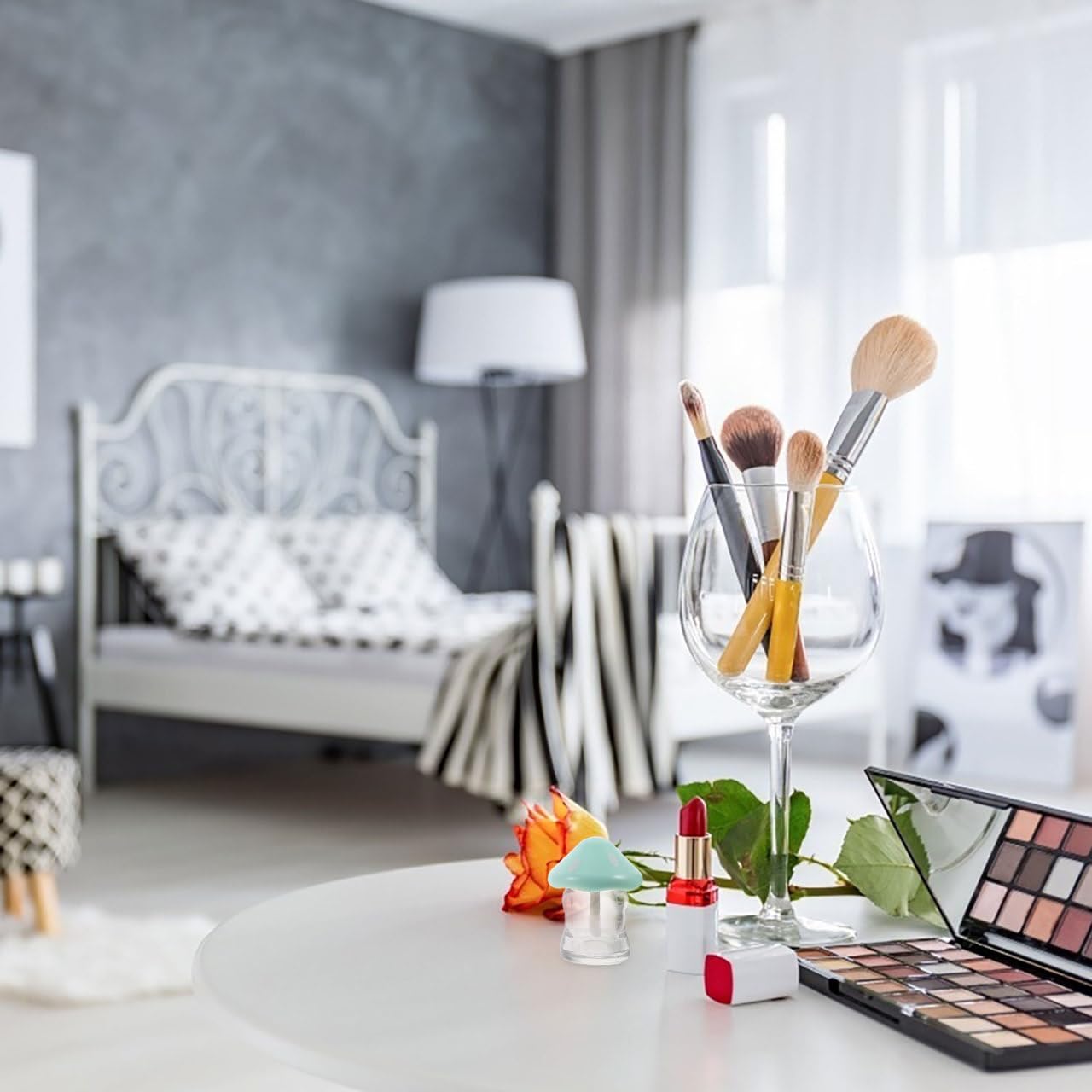 NOLITOY 10 Pieces Clear Lip Gloss Tubes 1.97 Inch Mushroom Shape Plastic Lip Gloss Containers Mini Empty Tube for DIY Cosmetics Women Girls(Mix Color) 4