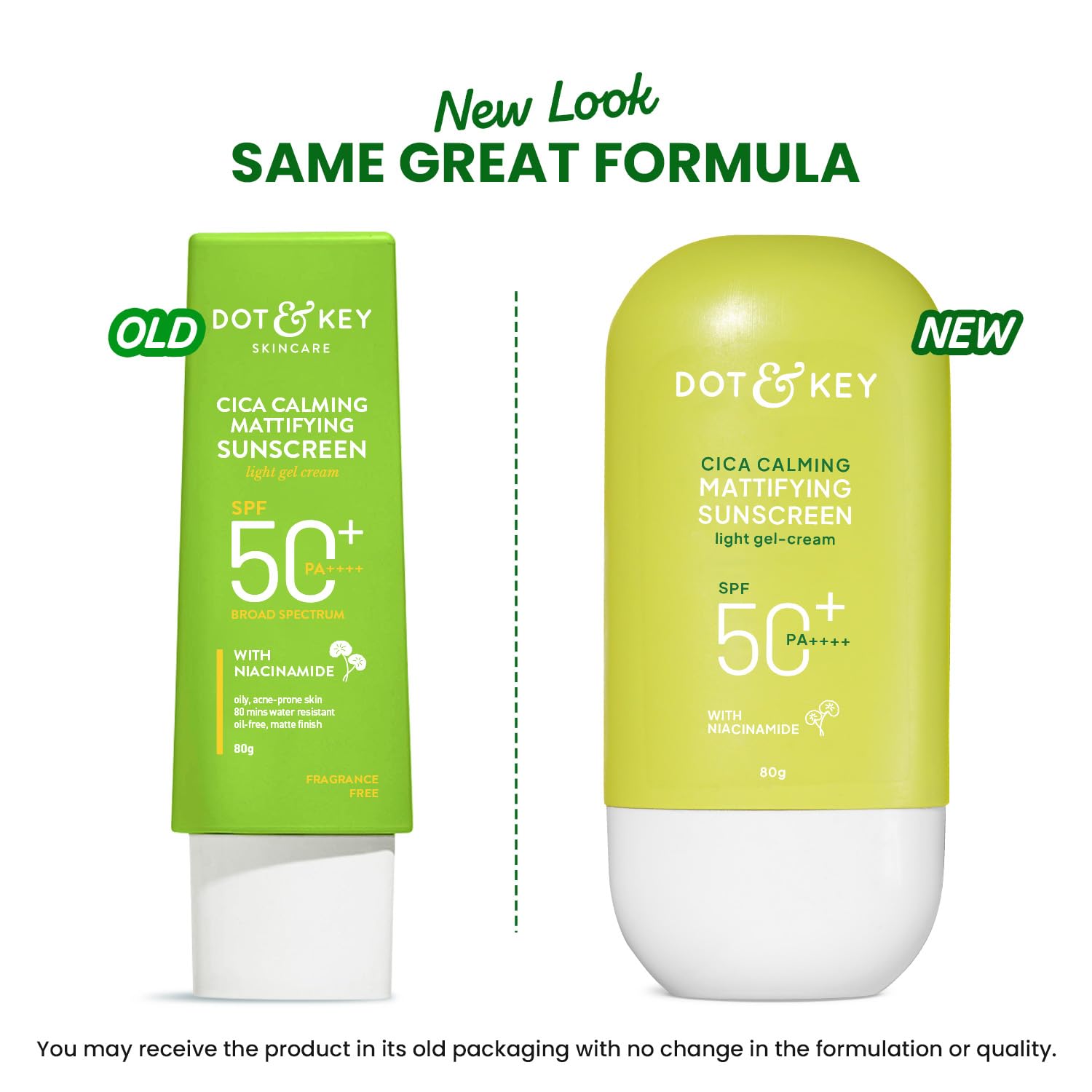 Dot & Key CICA Calming Mattifying Sunscreen SPF 50 PA++++ In-Vivo Tested | For Oily Acne Prone & Sensitive Skin | UVA/UVB Protection | No White Cast, Ultra Light, Fragrance Free & Quick Absorbing | 80g 4