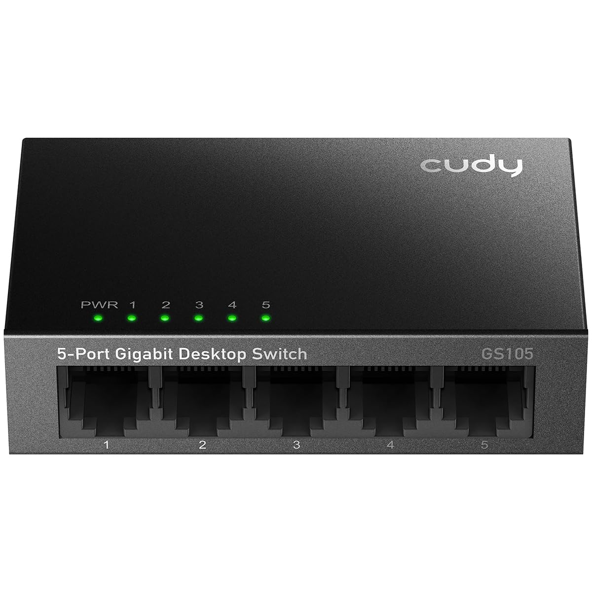 Cudy GS105 5-Port Gigabit Unmanaged Ethernet Switch, 10/100/1000Mbps RJ45 Ports, Desktop or Wall Mount, Energy Saving, Plug & Play, Fanless Metal Design 1