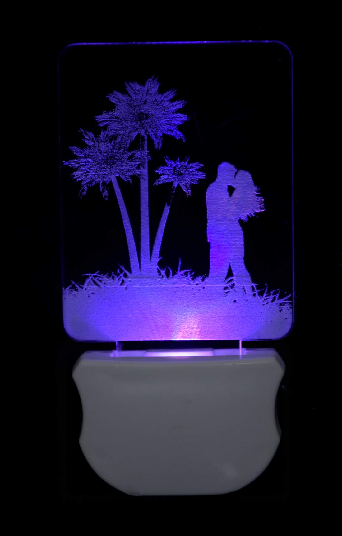 G Gojeeva The Couple 3D Illusion Night Lamp Comes with 7 Multicolor and 3D Illusion Design Suitable for Room,Drawing Room,Lobby (Pack of 2) 3