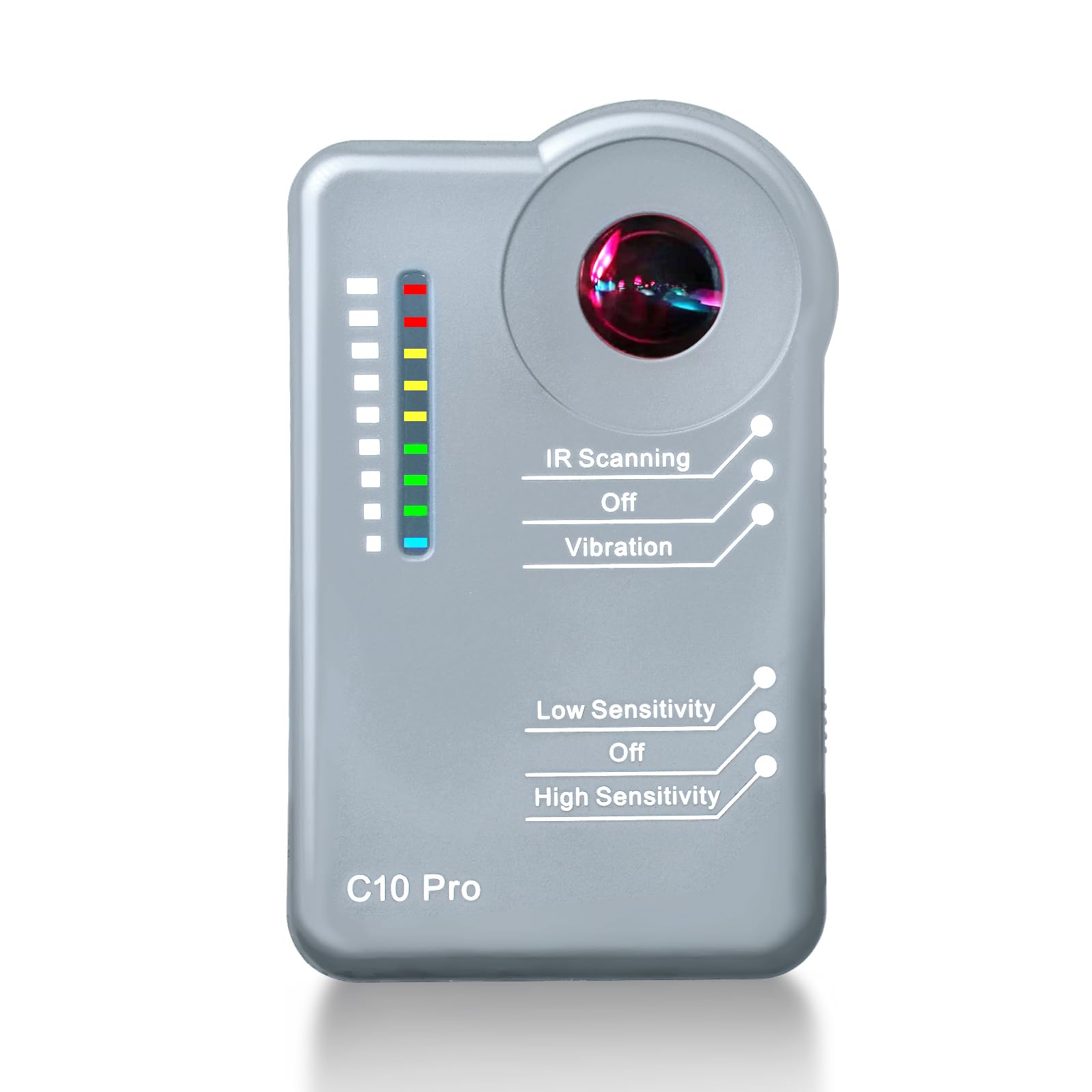 Apantimx 2025 Upgraded Camera Detector Professional Bug RF Detector Hidden Camera Finder Anti Spy Sweeper Portable GPS Tracker Listening Device Signal Scanner for Home Office Car Travel Hotel (Gray) 1