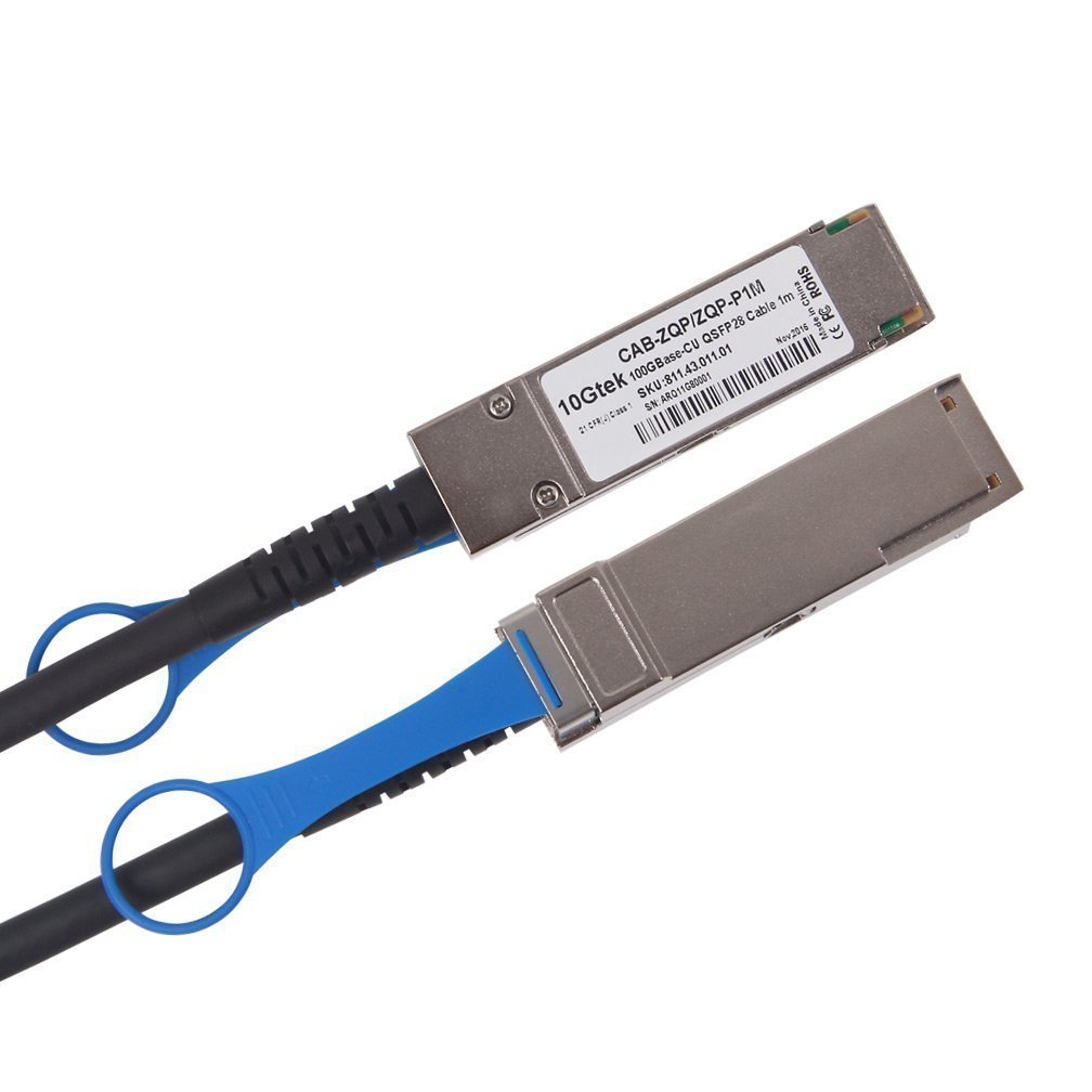100G QSFP28 DAC Cable - 100GBASE-CR4 QSFP28 to QSFP28 Passive Direct Attach Copper Twinax Cable for Juniper JNP-100G-DAC-1M, 1-Meter(3.3ft) 3