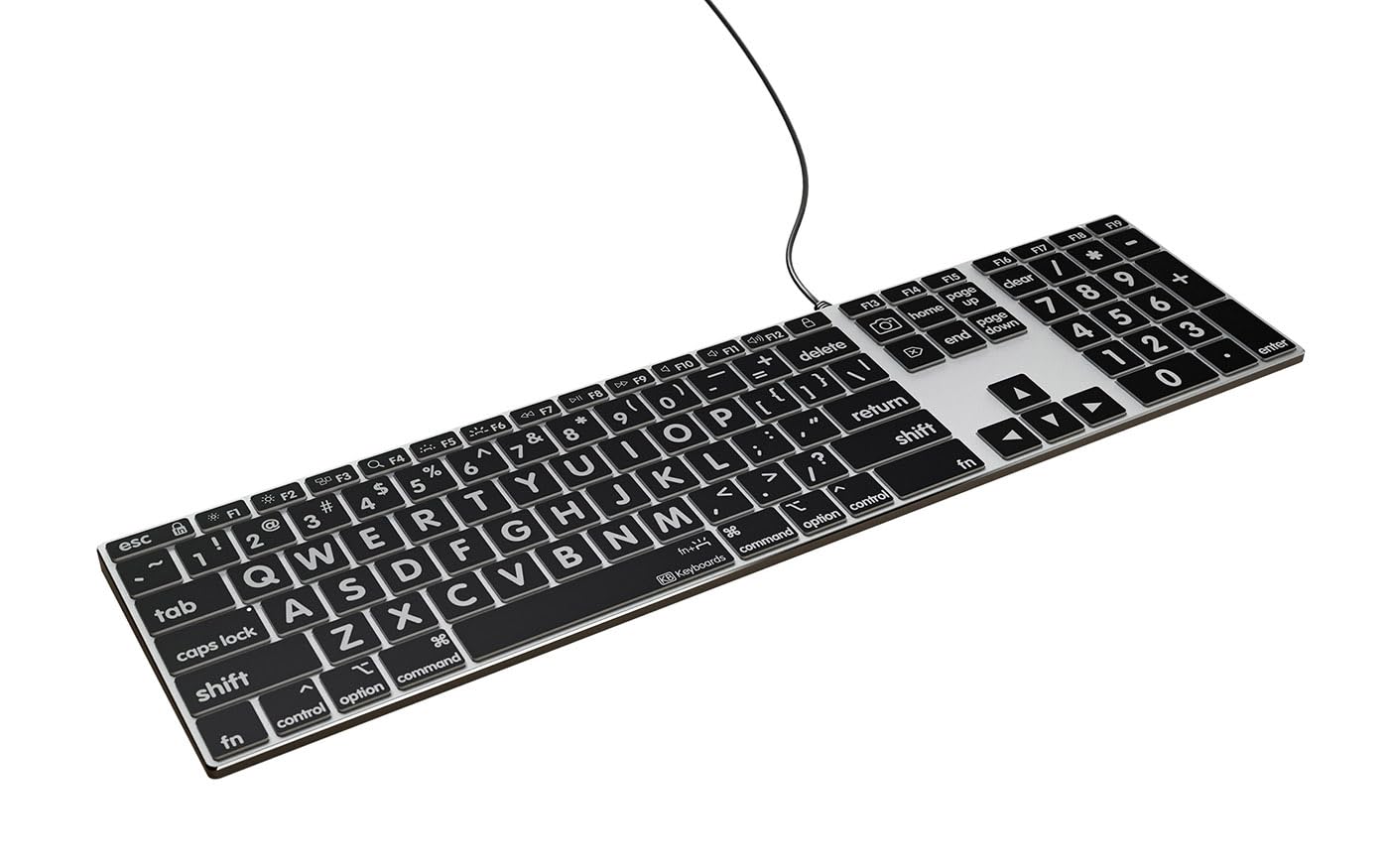 KB Covers Large Print Backlit Pro Aluminum Keyboard - macOS - US | High-Contrast Key Labels | Typing Visibility | Low-Light Workspaces Accessory 1
