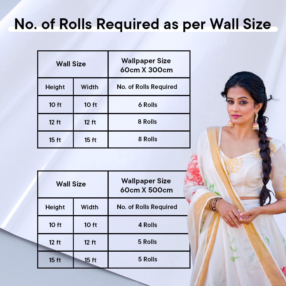 Kuber Industries Oil Proof Wallpaper for Walls | Artistic Pattern | Easy to Peel, Stick & Remove DIY Heat Resistant Wallpaper | Suitable on All Walls | Pack of 2 Roll,60 cm x 300 cm 6