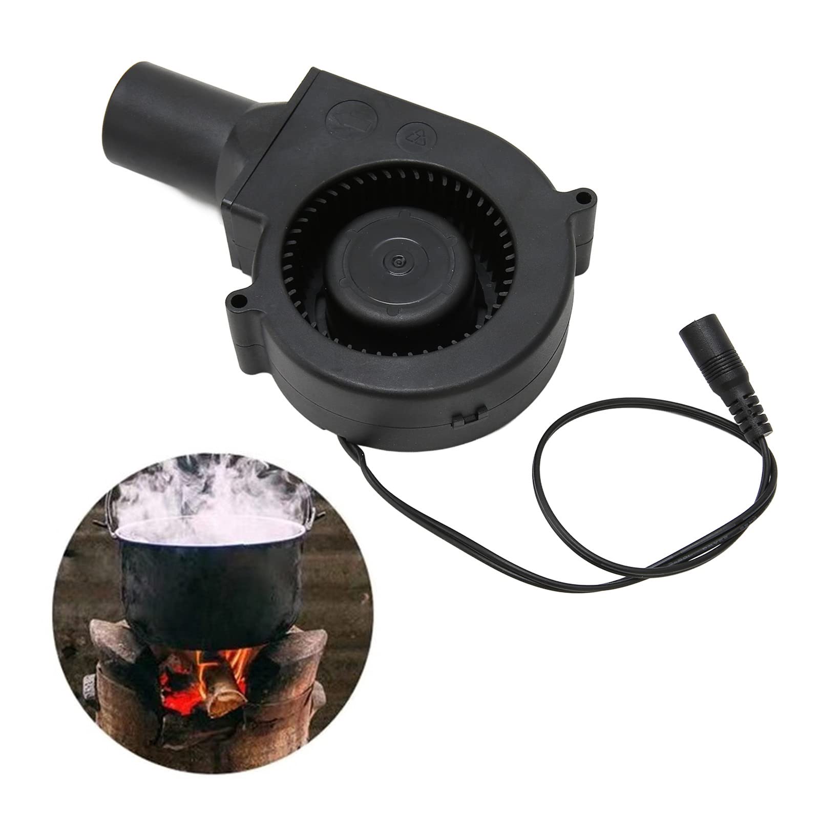 DIY Blower Fan 97x97x33mm 12V 2.7A, 4500RPM Variable Speed Ball Bearing Cooling Fan for Gaming, Amplifier (US Plug) 4