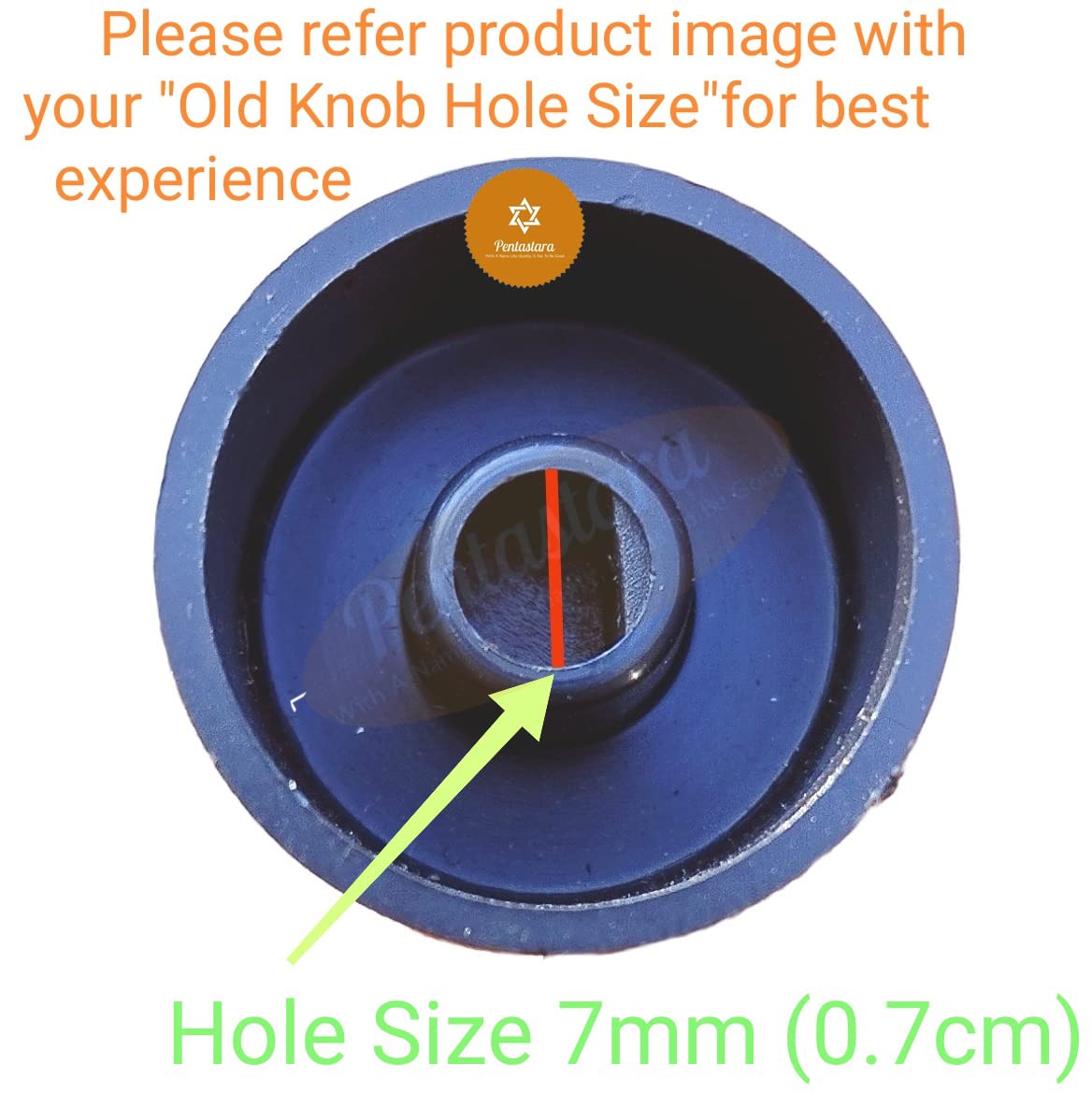 PENTASTARA® -"Fan Speed Controller Dimmer Knob"Regular Size (12 Unit's) Hole Size:7mm Black. 3